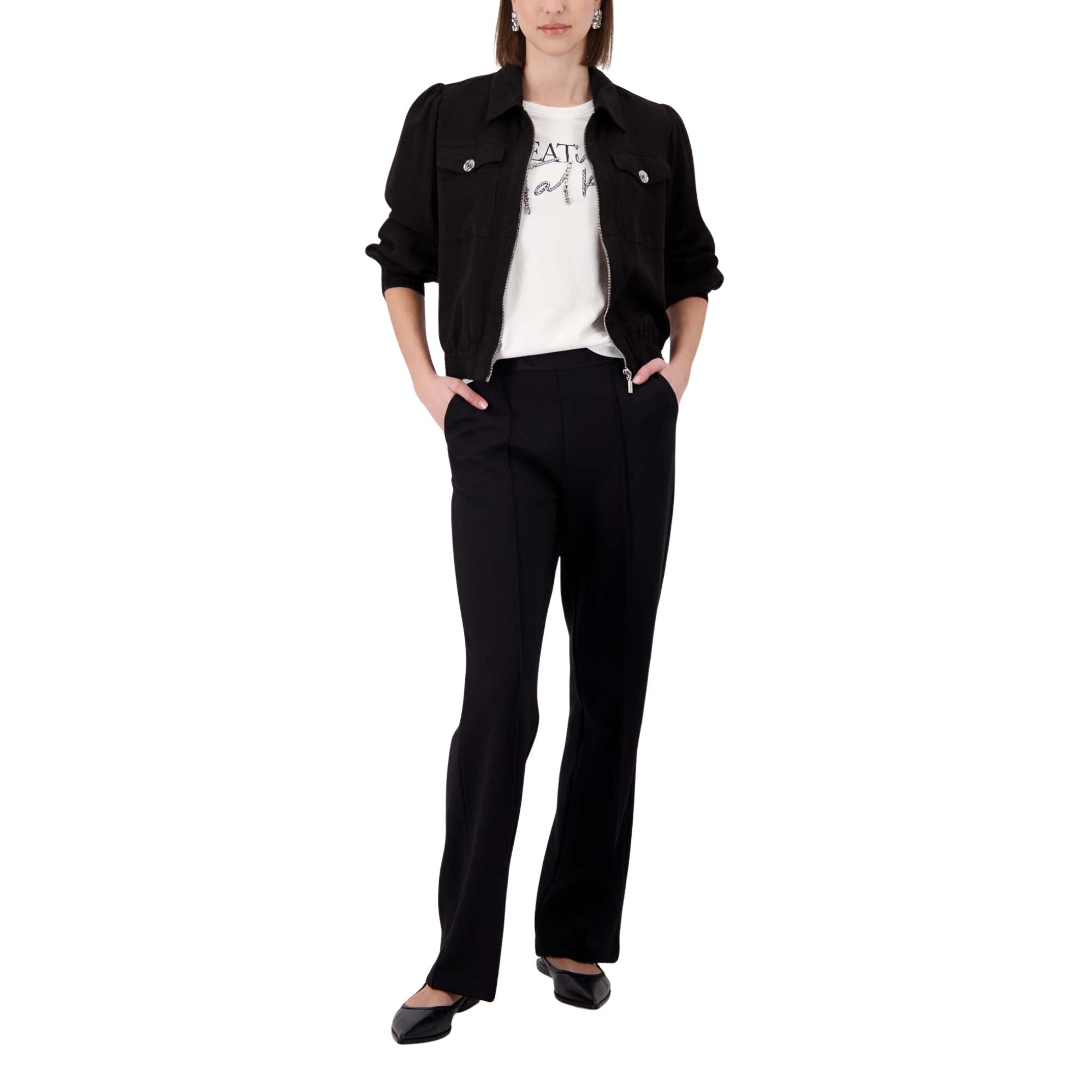 Trousers with a pull-on waistband