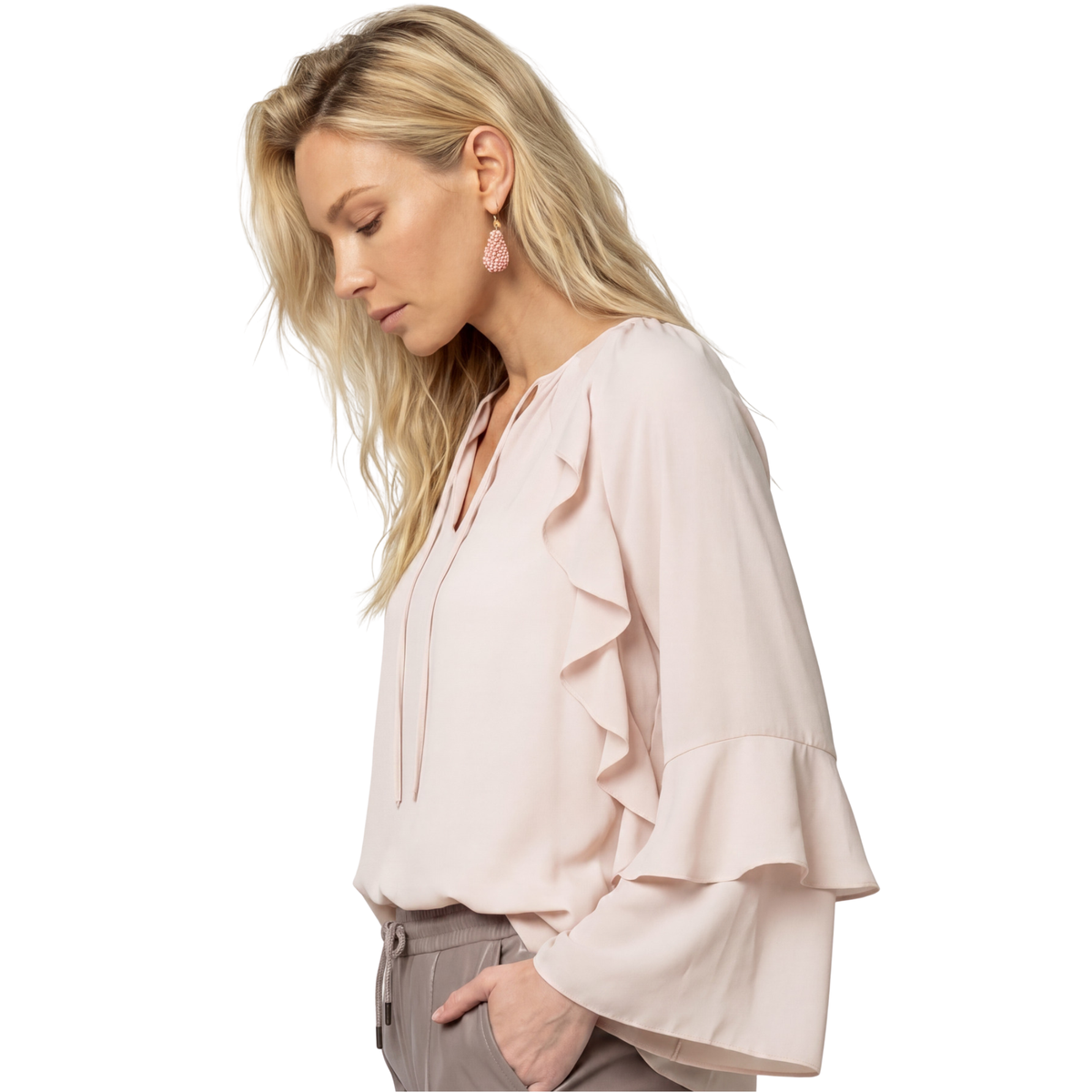 Chiffon Bluse mit Rüschen - Mode von Monari