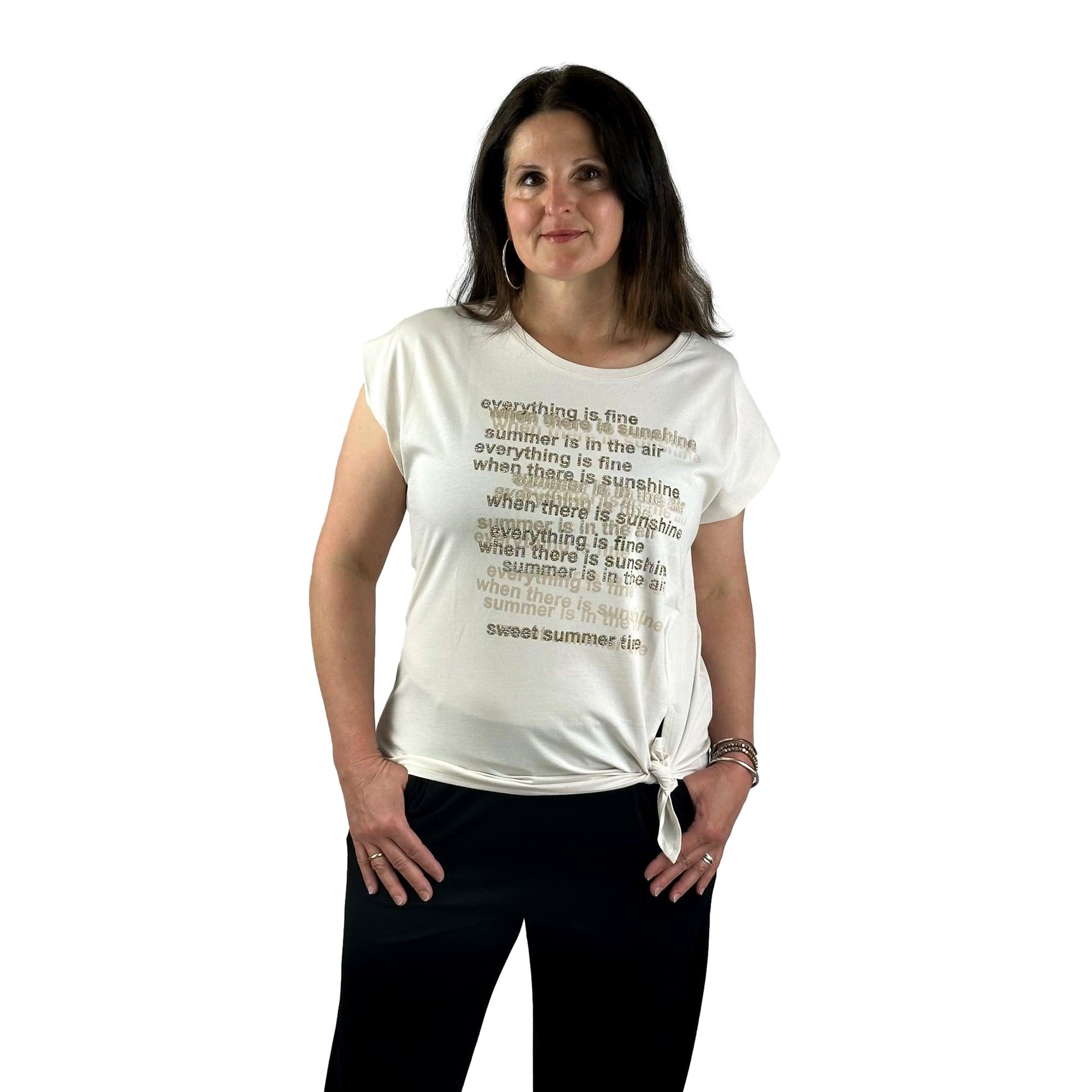 Shirt mit Knoten. Mode von Monari. Seidel Moden Onlineshop