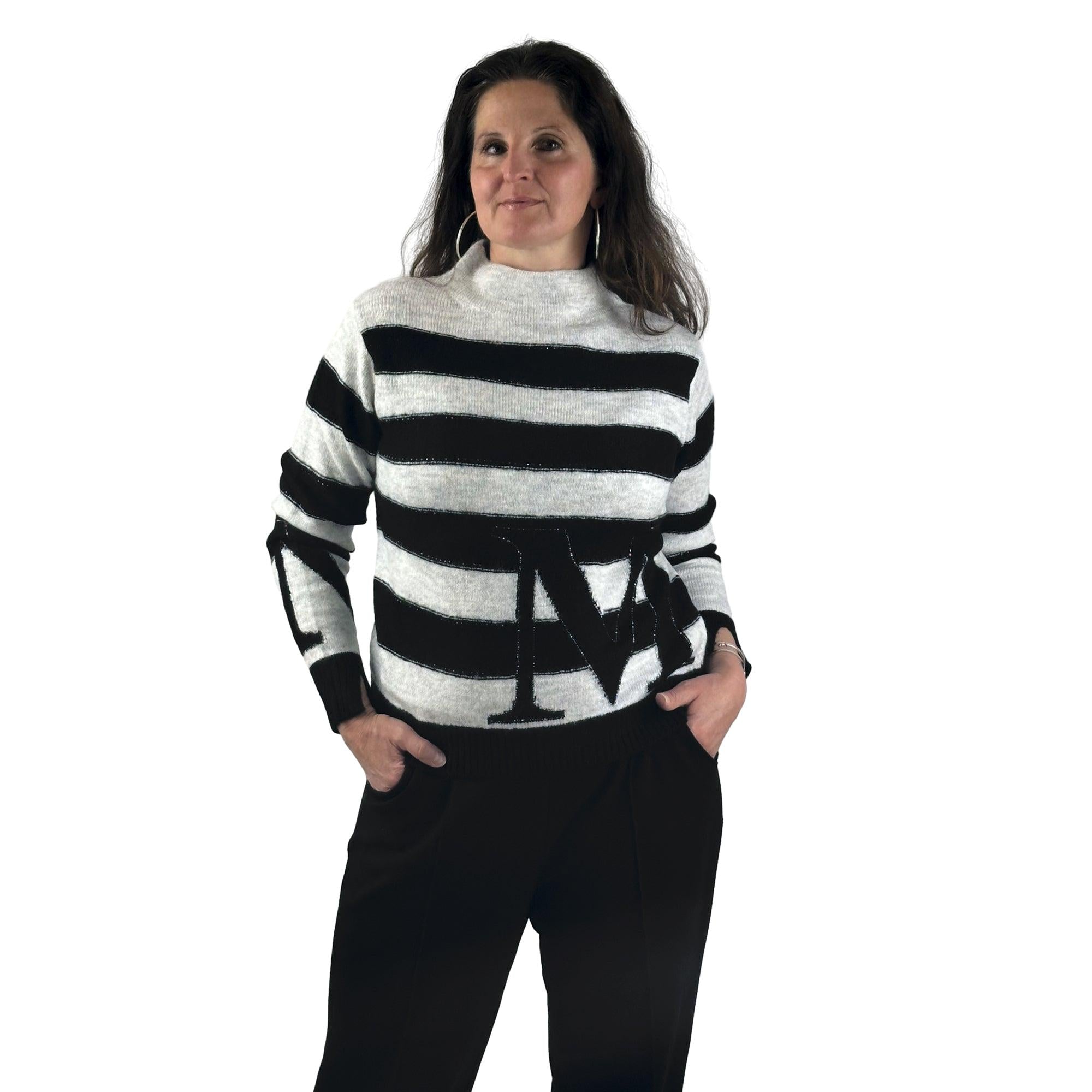 Pullover mit Streifen. Mode von Monari. Seidel Moden Onlineshop