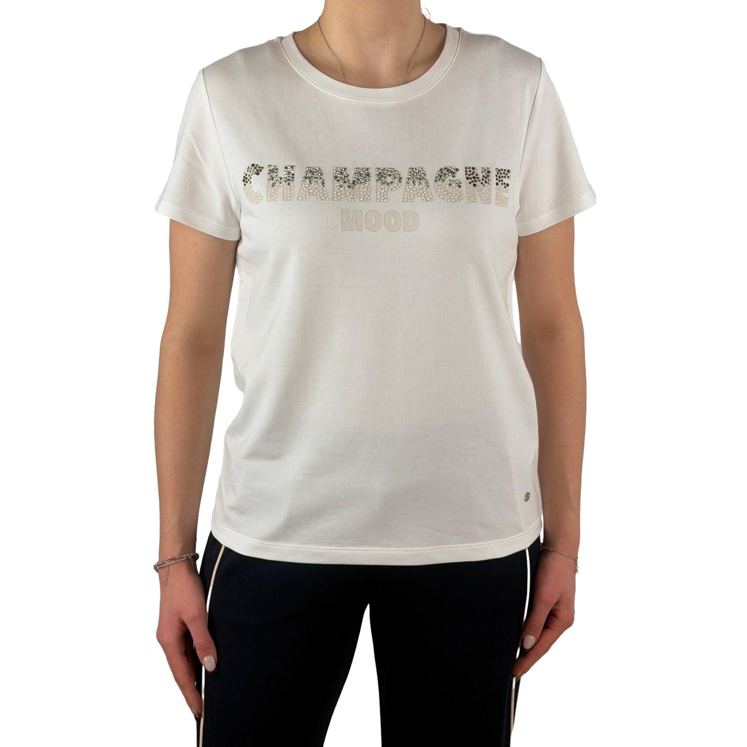 Shirt met strassschrift