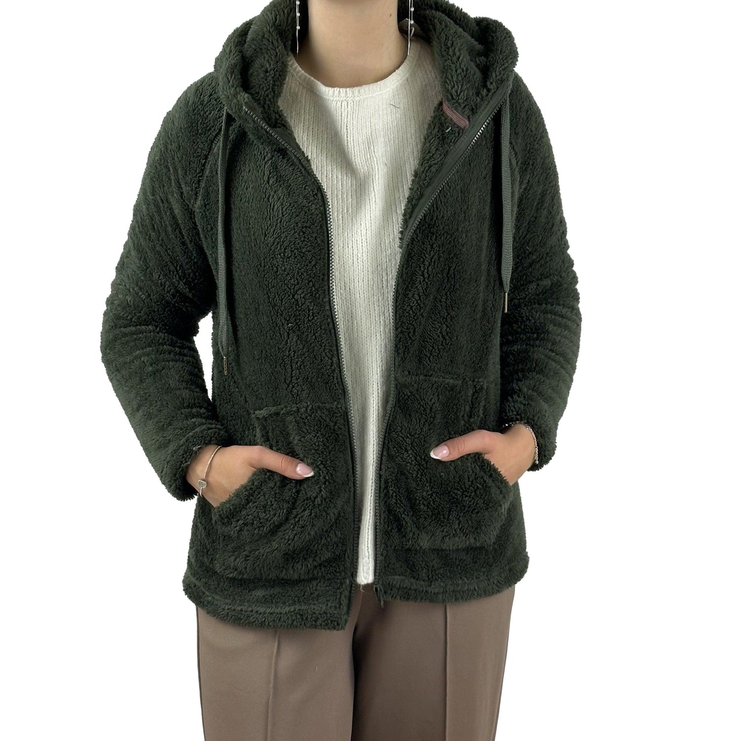 Fleecejacke mit Kapuze. Mode von M.X.O. Seidel Moden Onlineshop