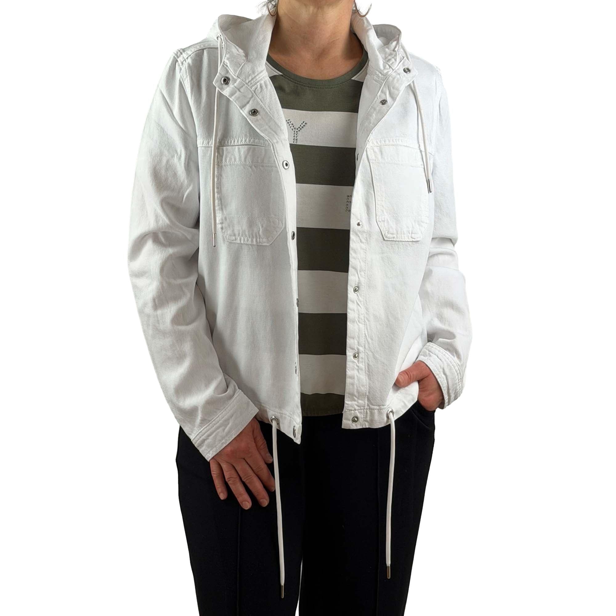 Denim jacket with hood