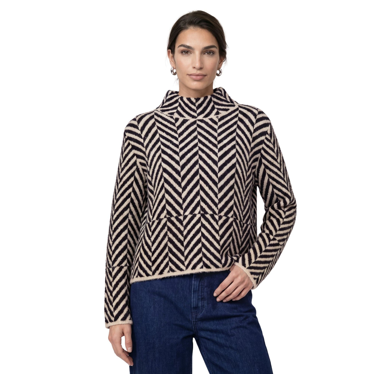 Strickpullover mit Fischgratmuster - Mode von Monari