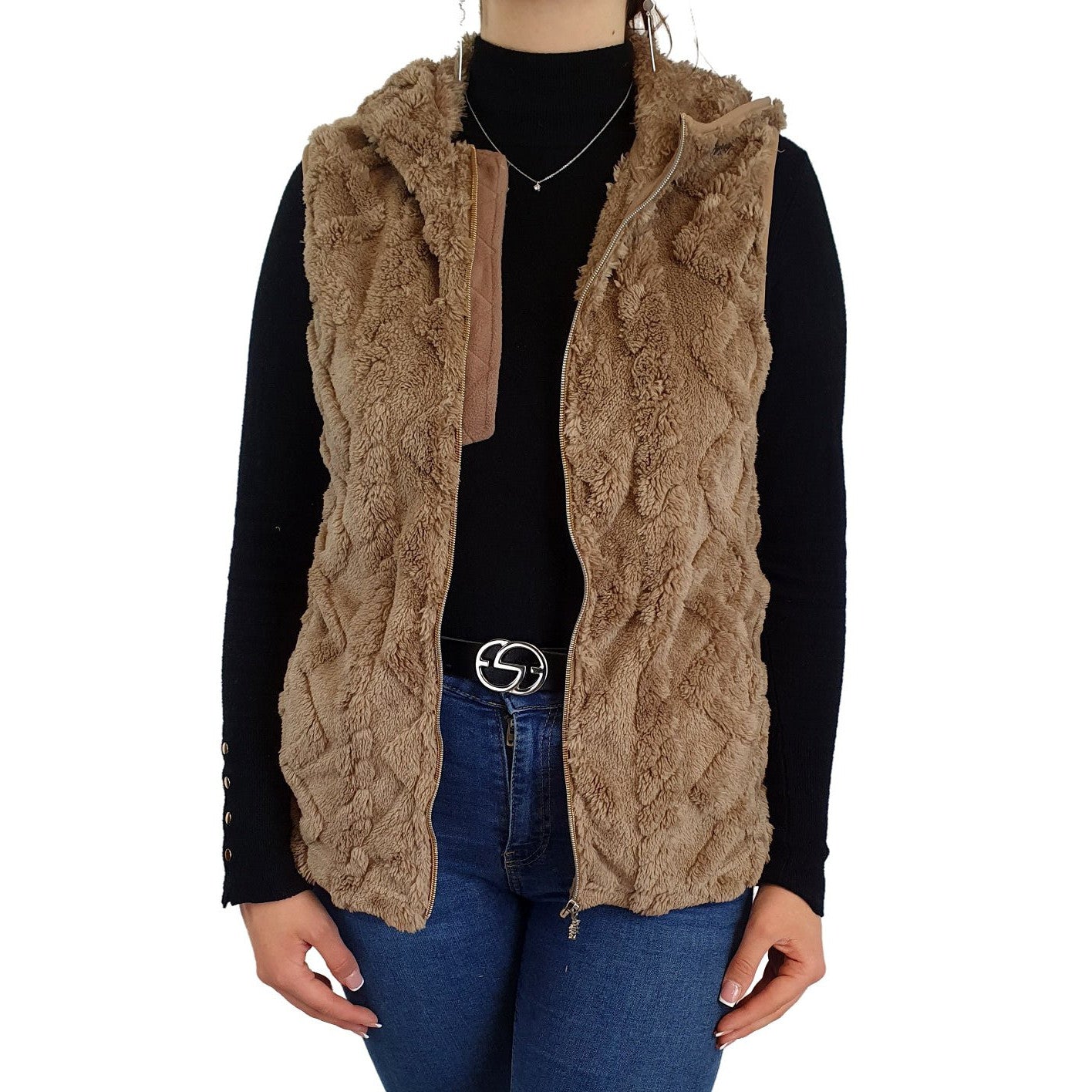 Fleeceweste mit Kapuze. Mode von Be Board. Seidel Moden Onlineshop