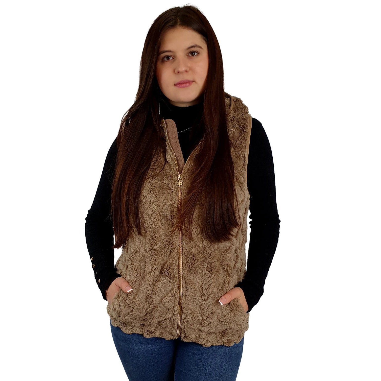 Fleeceweste mit Kapuze. Mode von Be Board. Seidel Moden Onlineshop