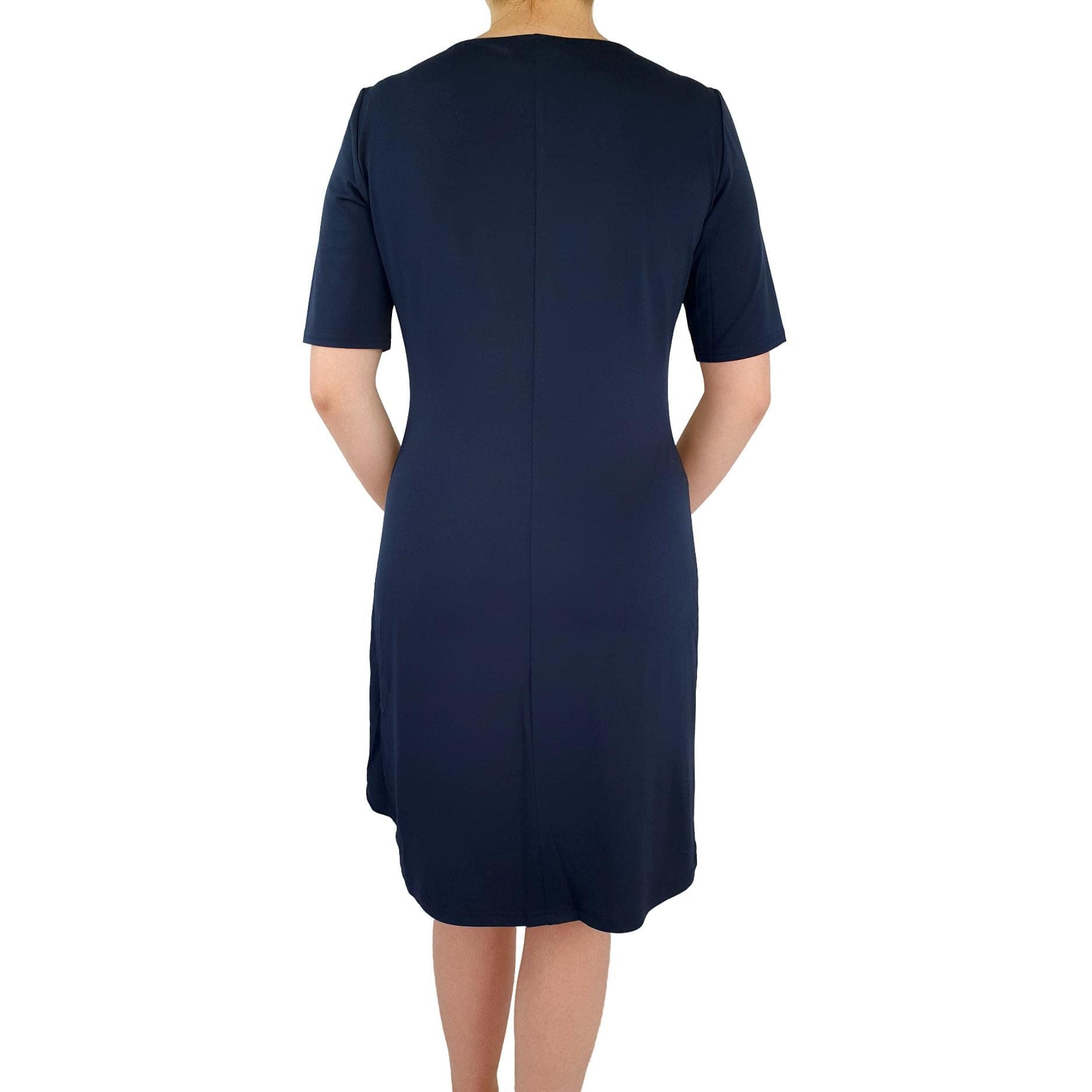Kleid mit Volant in Wickeloptik. Mode von Betty Barclay. Seidel Moden Onlineshop