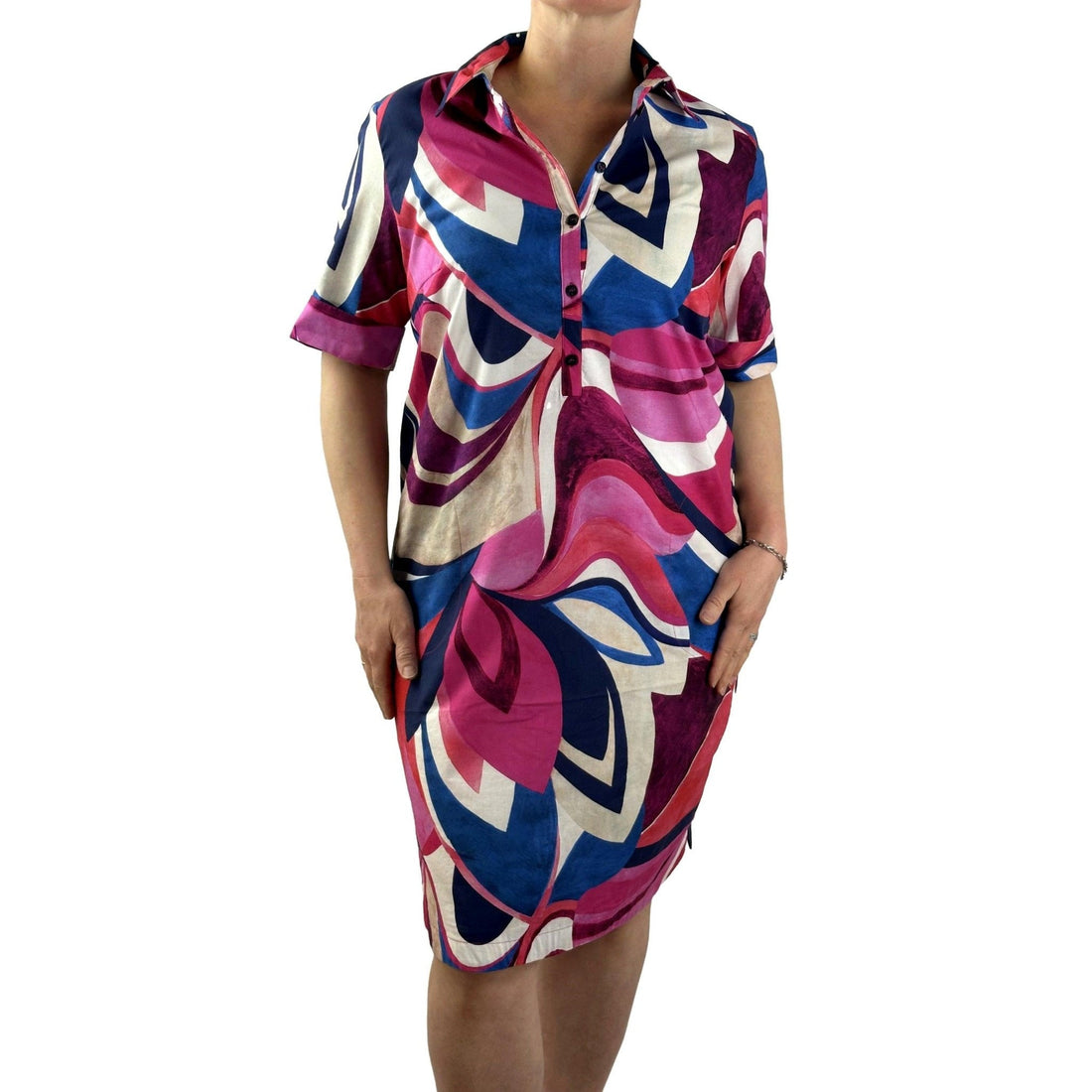 Hemdblusenkleid in knalligen Farben. Mode von Betty Barclay. Seidel Moden Onlineshop