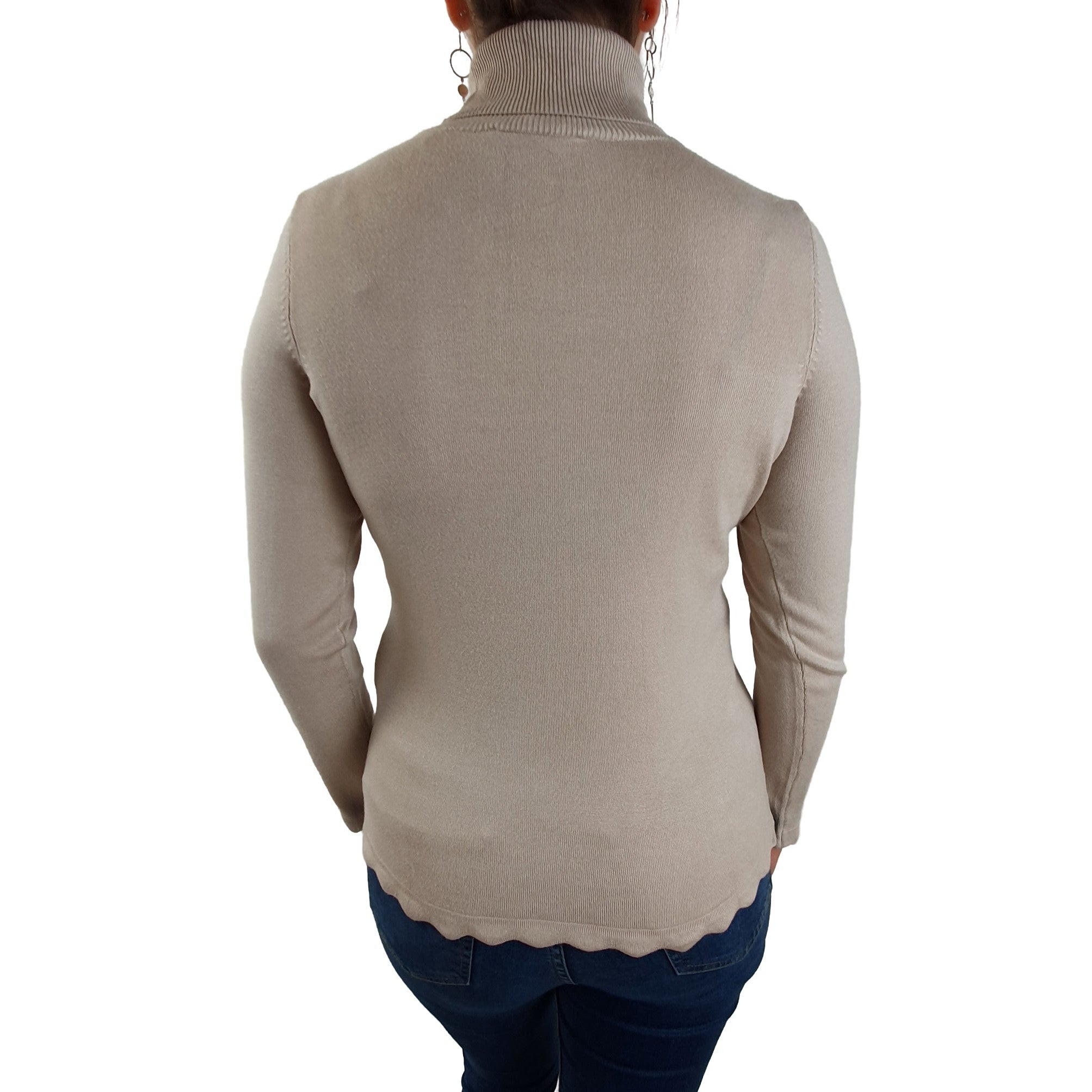 Rollkragenpullover in Feinstrick-Qualität mit gewelltem Saum. Mode von Betty Barclay. Seidel Moden Onlineshop