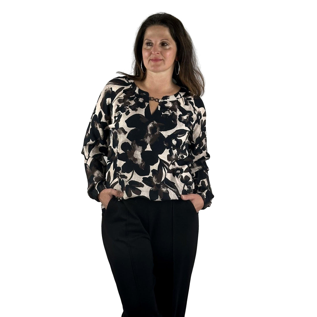 Schluse mit V-Ausschnitt. Mode von Betty Barclay. Seidel Moden Onlineshop