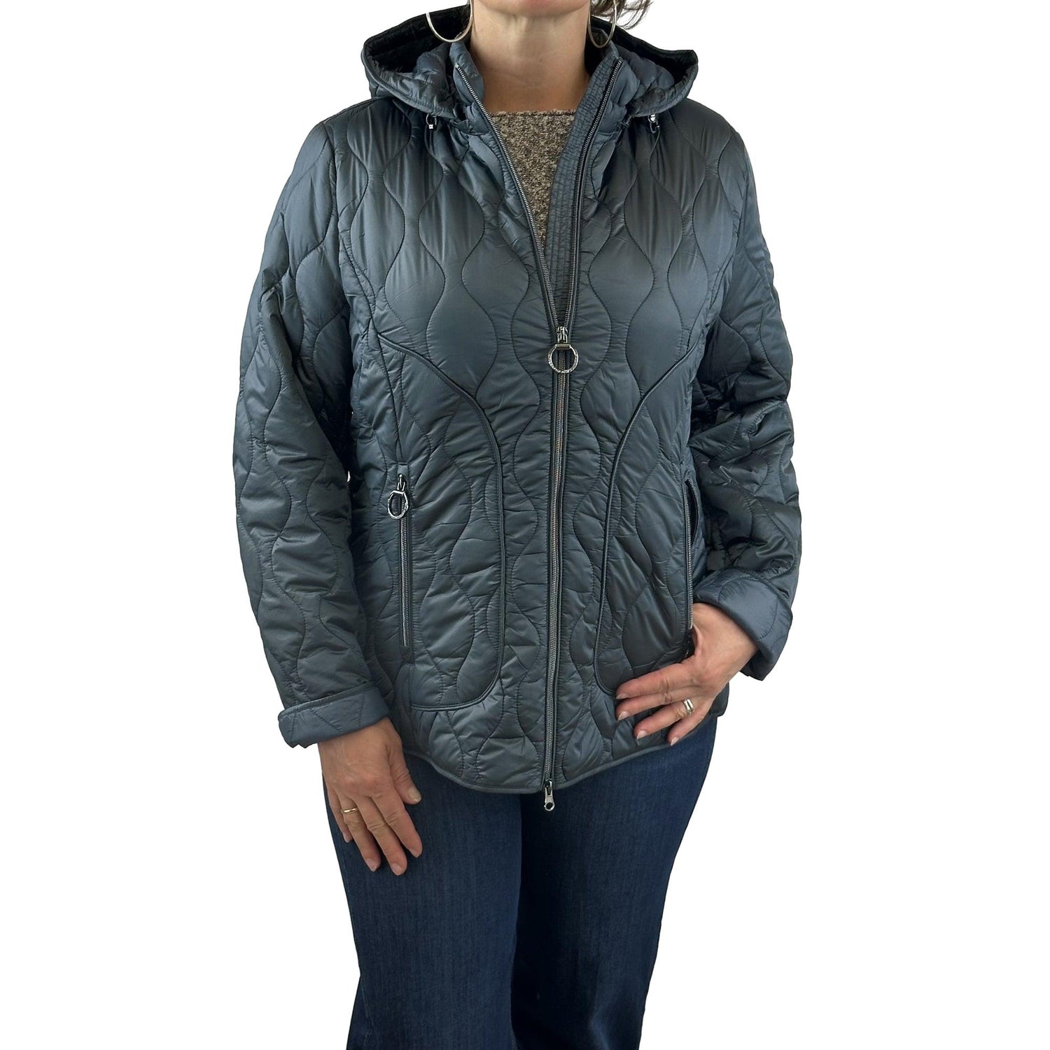 Steppjacke mit Kapuze. Mode von Betty Barclay. Seidel Moden Onlineshop