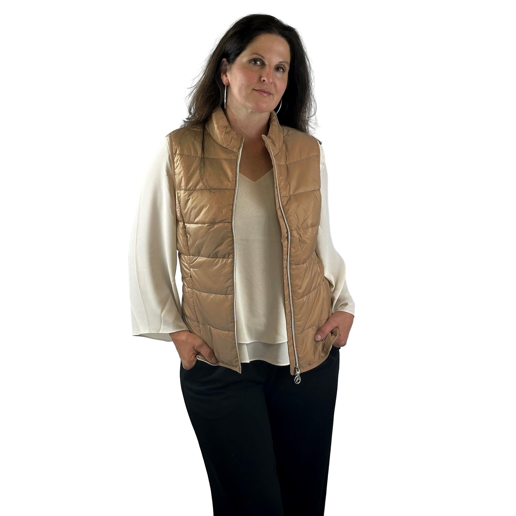 Steppweste mit angeschnittenem Kragen. Mode von Betty Barclay. Seidel Moden Onlineshop