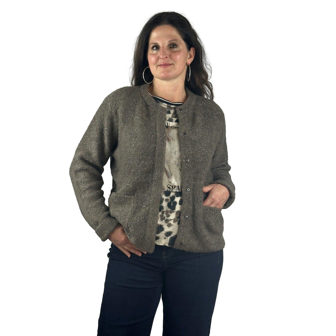 Strickjacke mit Lurex. Mode von Betty Barclay. Seidel Moden Onlineshop