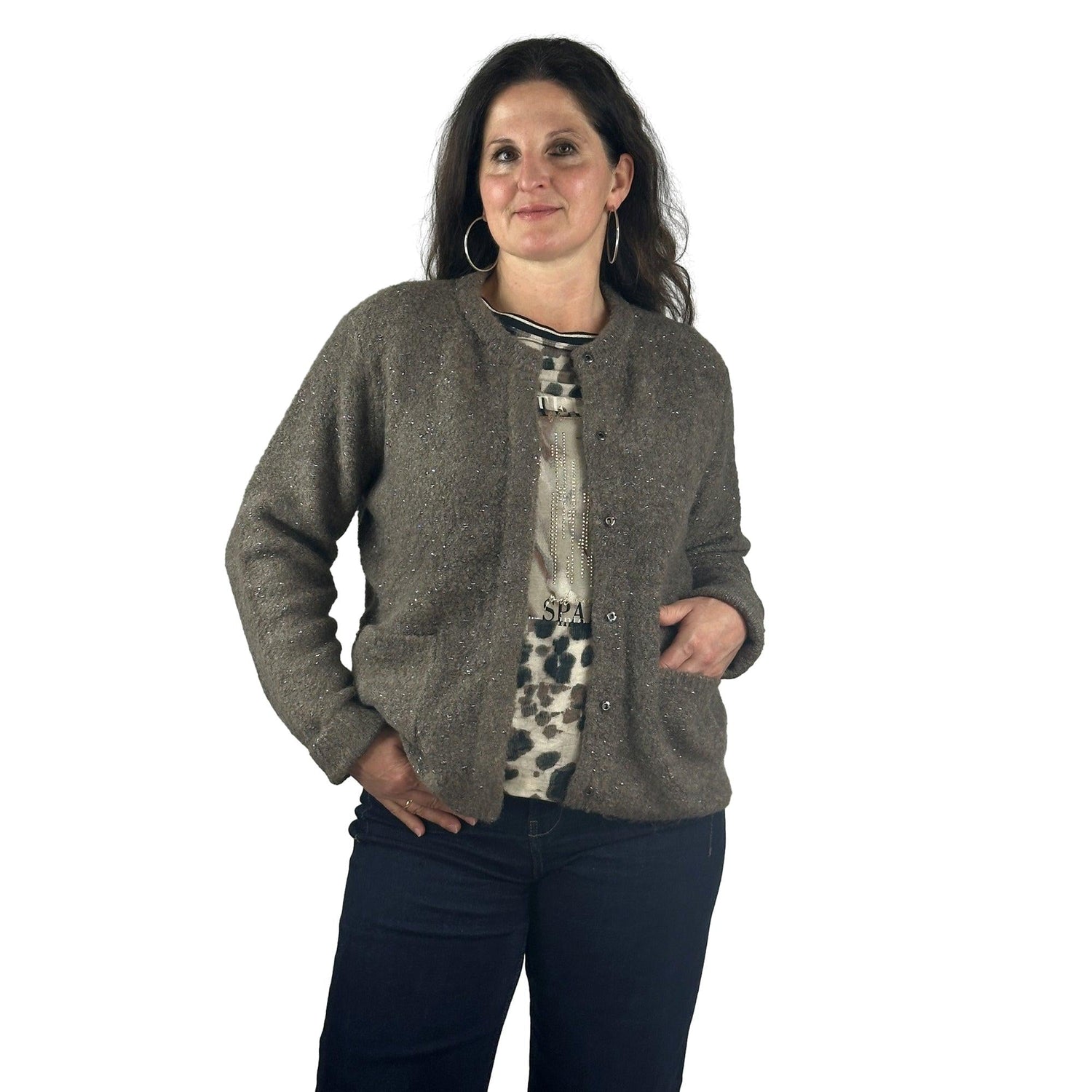 Strickjacke mit Lurex. Mode von Betty Barclay. Seidel Moden Onlineshop