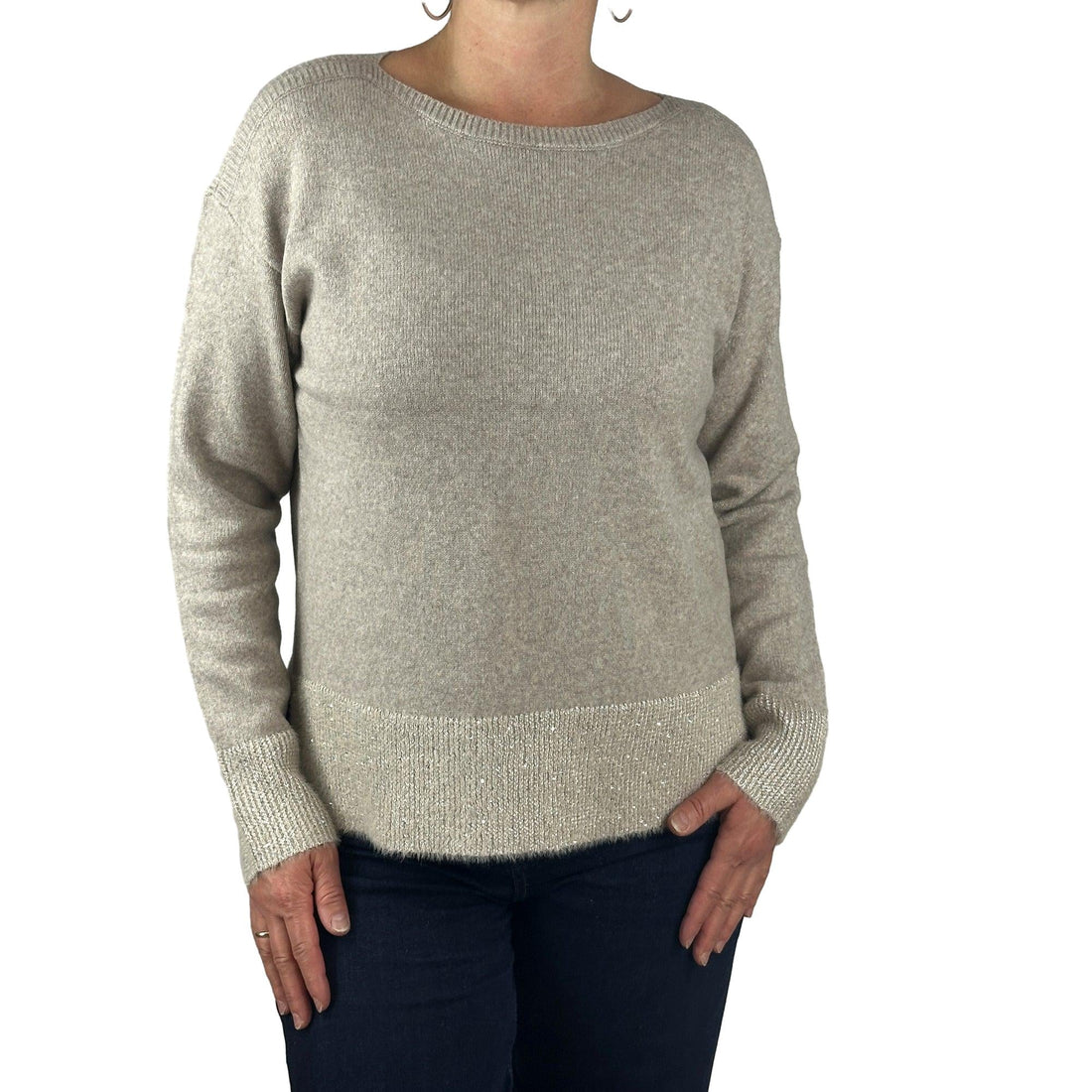Strickpullover mit Paillettenbesatz. Mode von Betty Barclay. Seidel Moden Onlineshop