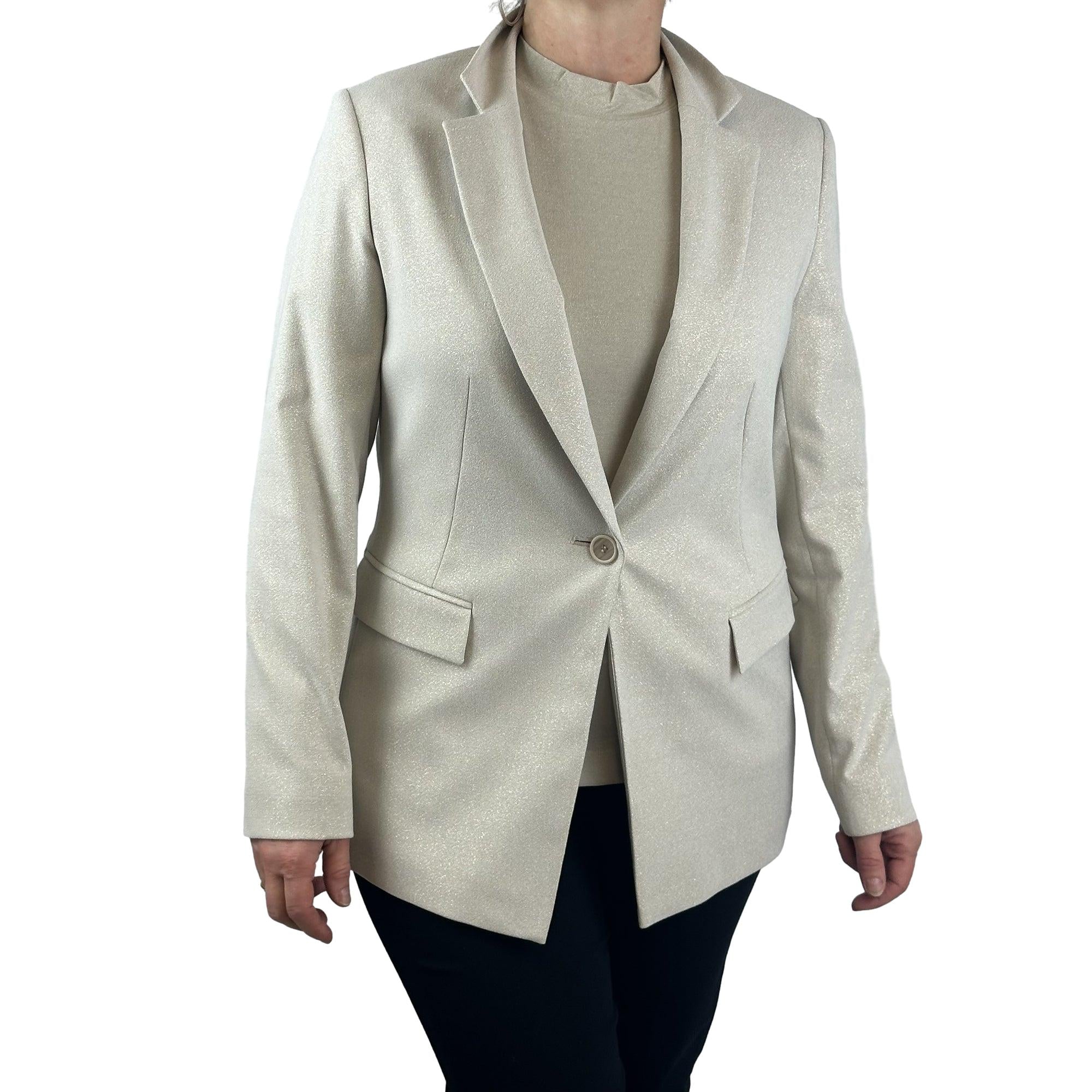Glitzer Blazer mit Revers-Kragen. Mode von Betty & Co. Seidel Moden Onlineshop
