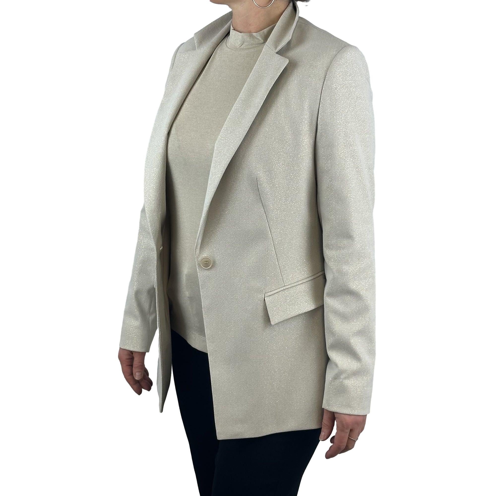 Glitzer Blazer mit Revers-Kragen. Mode von Betty & Co. Seidel Moden Onlineshop