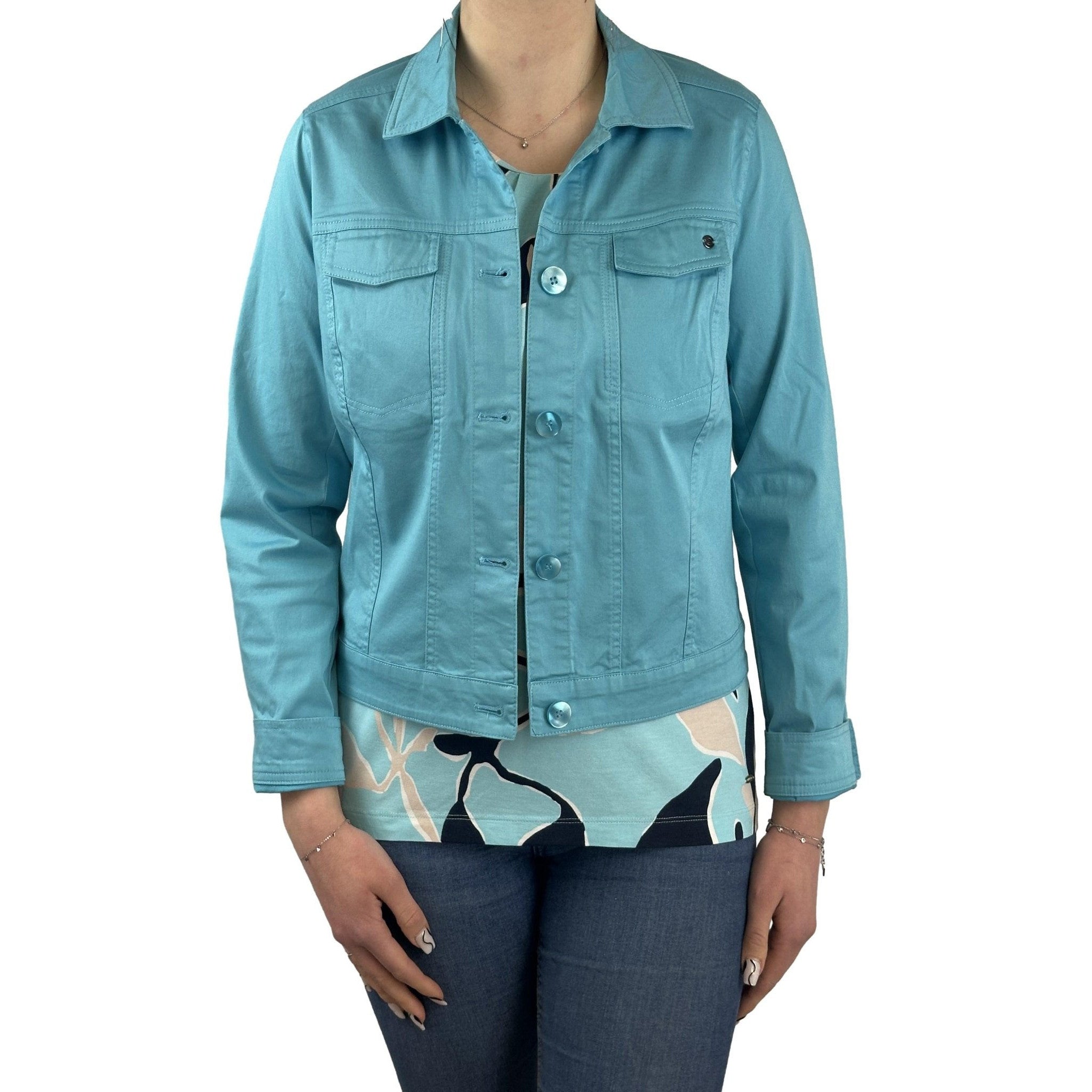 Leichte, mittellange Jeansjacke. Mode von Betty & Co. Seidel Moden Onlineshop