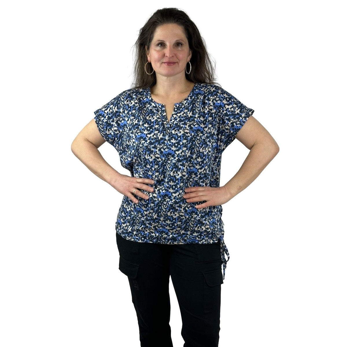 Shirt mit Print und Tunnelzug. Mode von Betty & Co. Seidel Moden Onlineshop