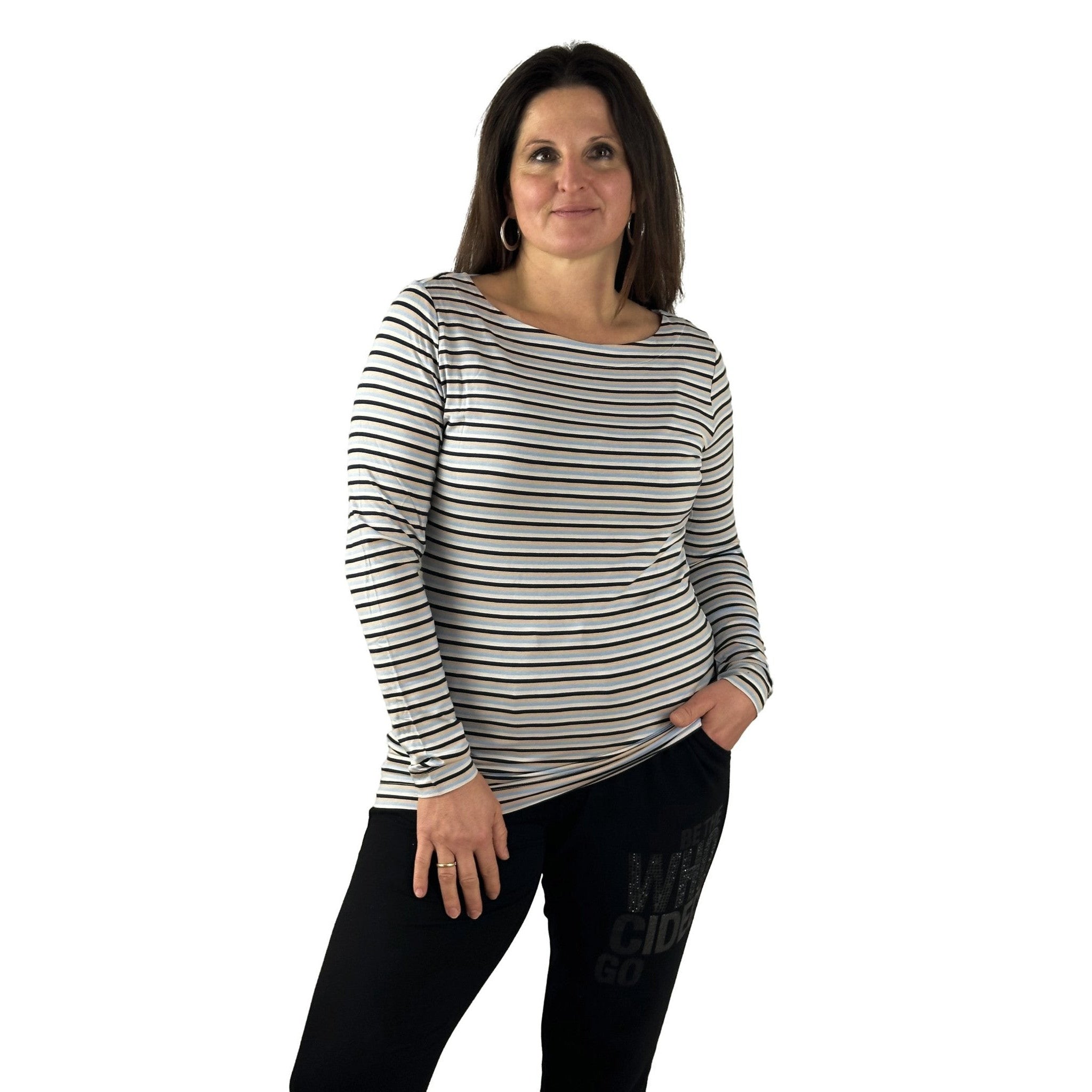 Langarm Shirt mit Streifen. Mode von Betty & Co. Seidel Moden Onlineshop