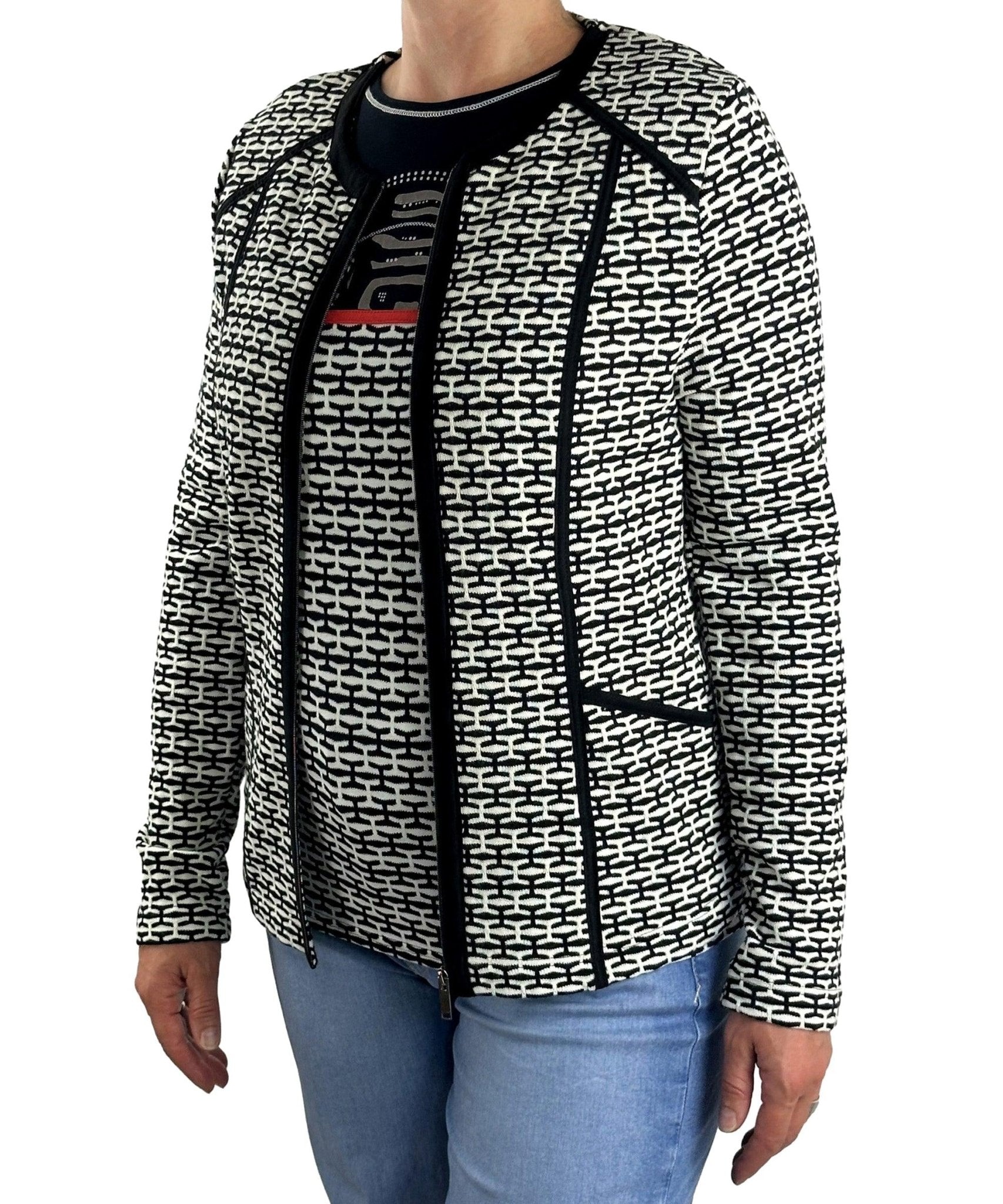 Blazer mit grafischem Muster. Mode von Frank Walder. Seidel Moden Onlineshop