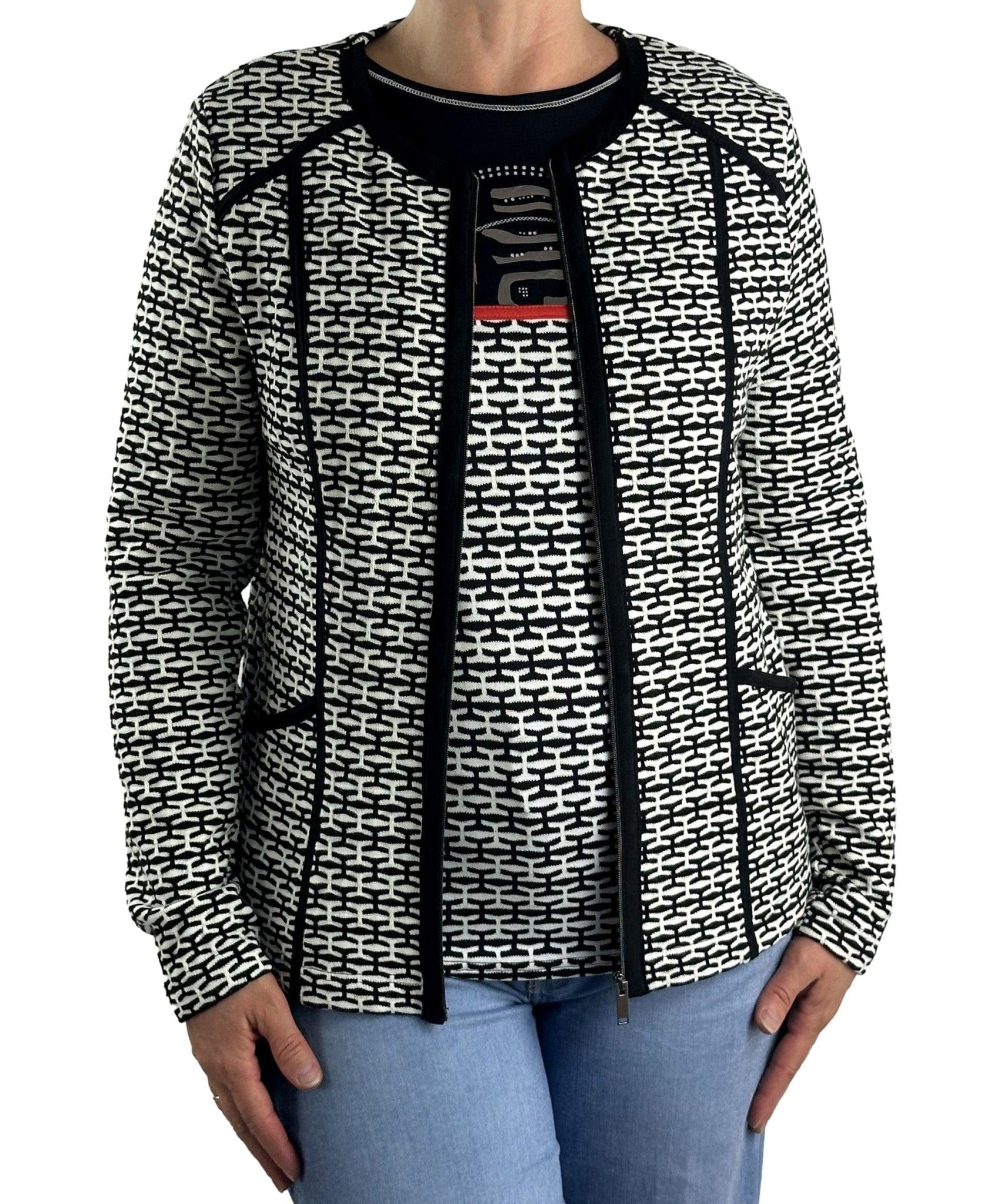 Blazer mit grafischem Muster. Mode von Frank Walder. Seidel Moden Onlineshop