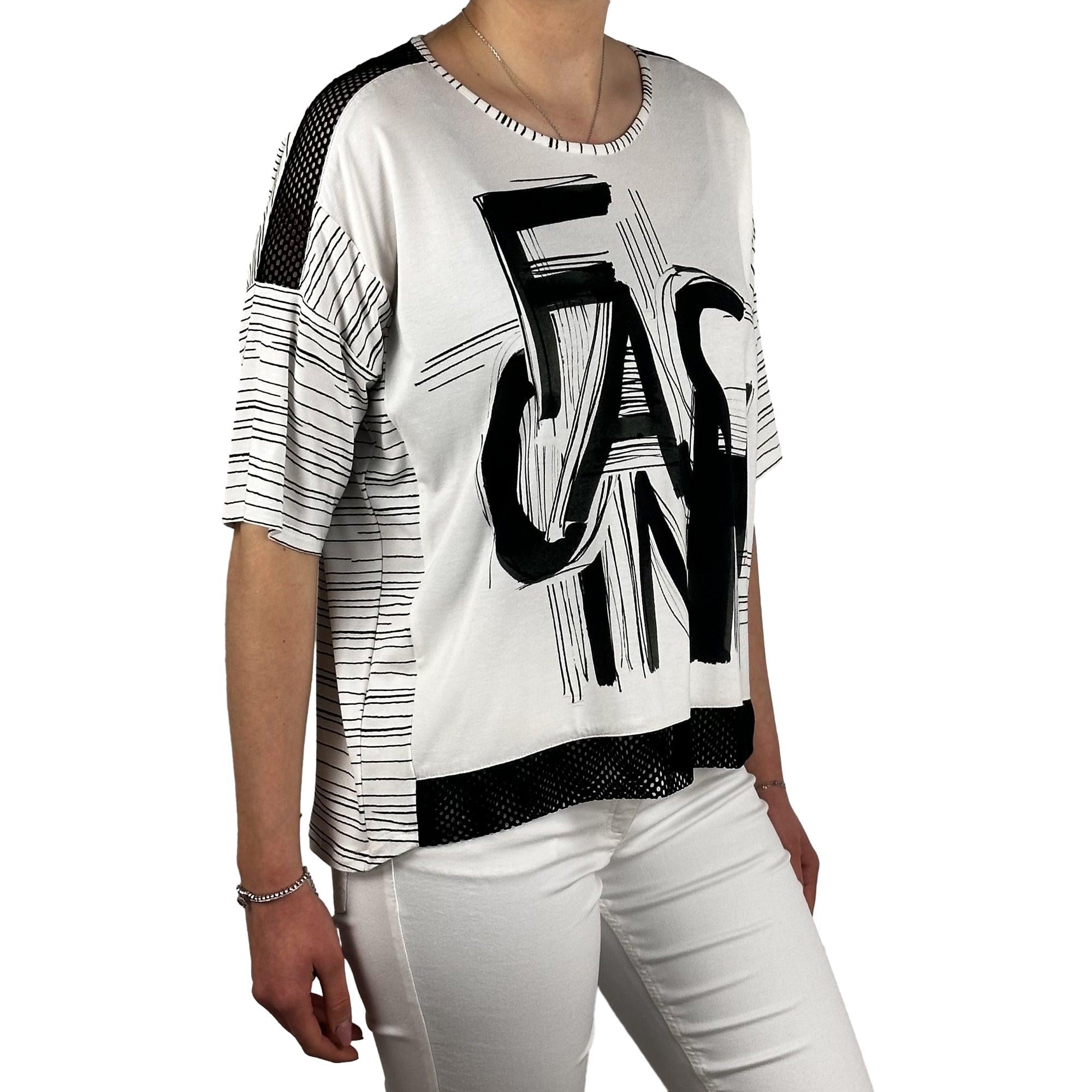Shirt mit Schrift. Mode von Blickfang. Seidel Moden Onlineshop