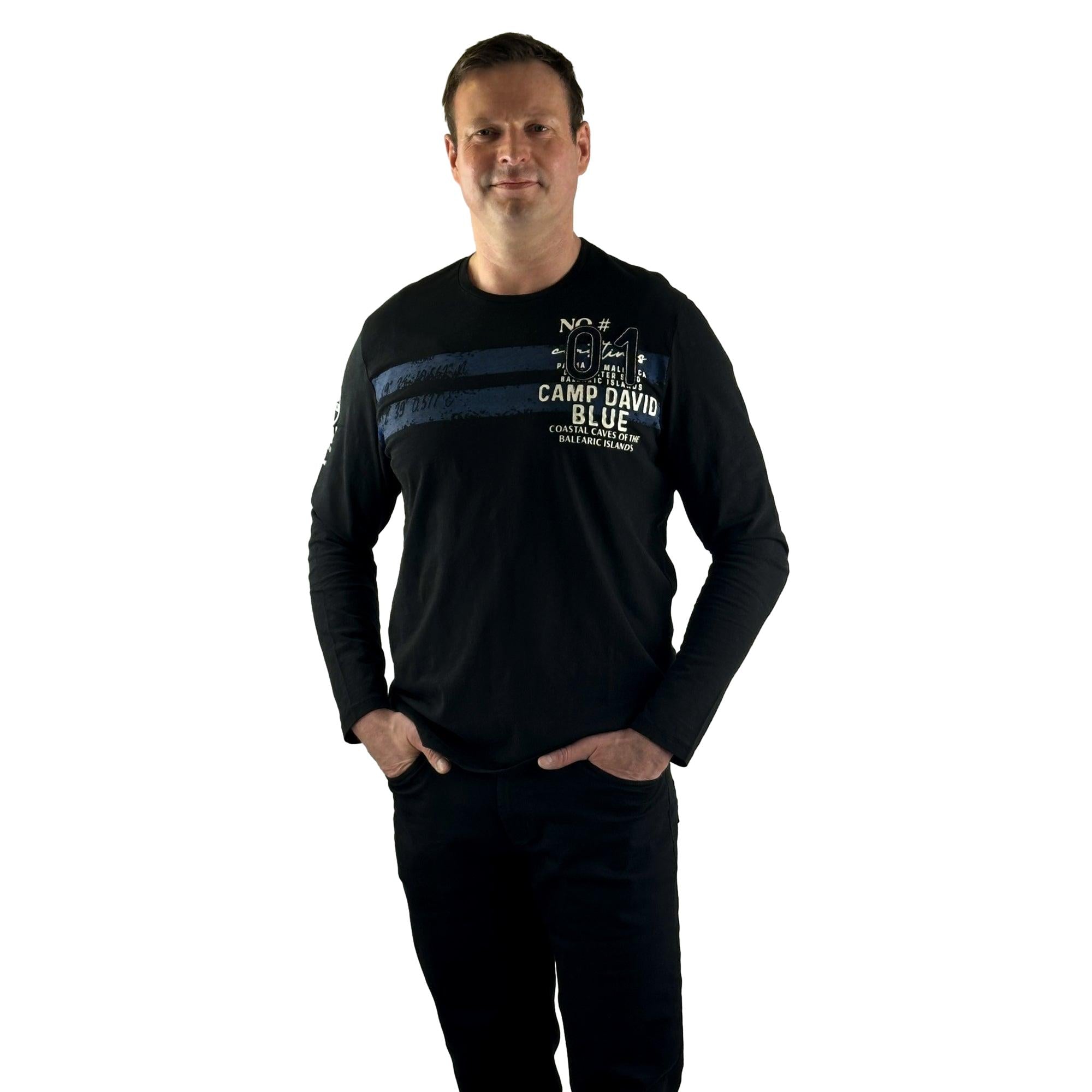 Langarmshirt. Mode von Camp David. Seidel Moden Onlineshop