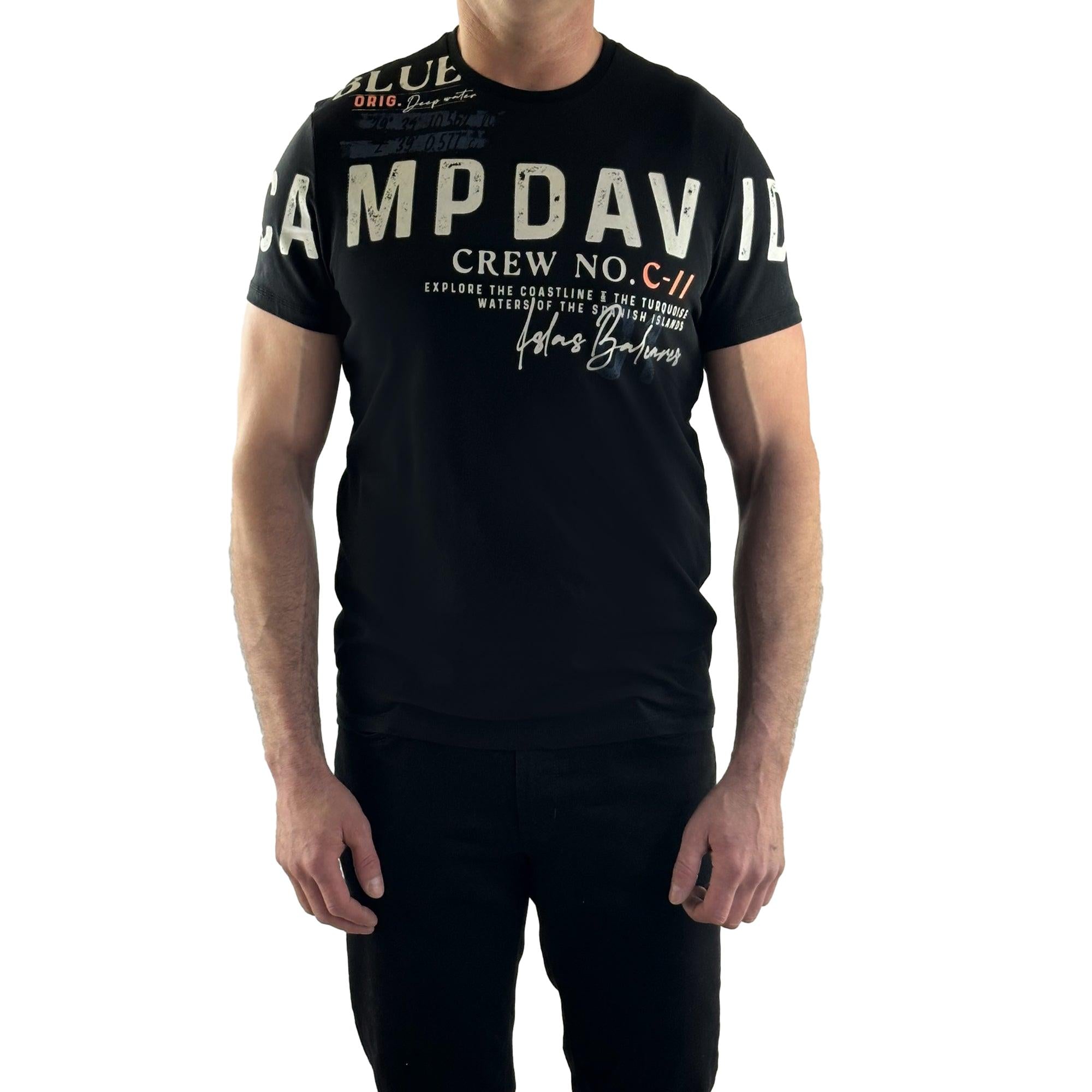 T-Shirt mit Schriftzug. Mode von Camp David. Seidel Moden Onlineshop