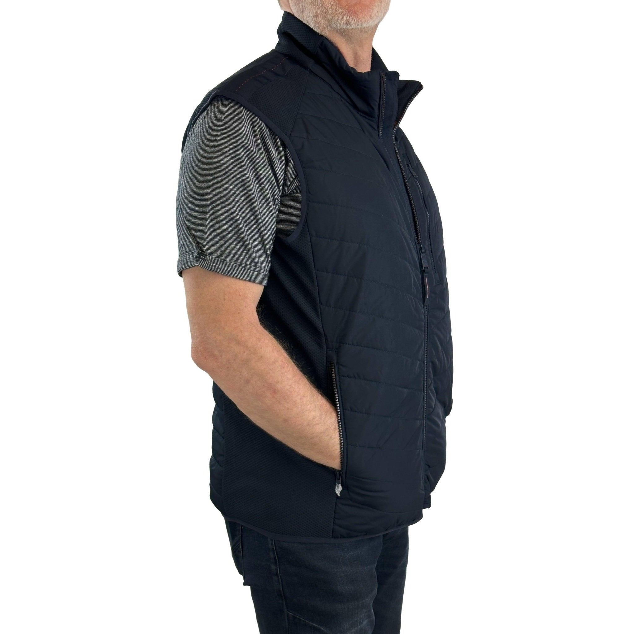 Steppweste aus Materialmix. Mode von Casa Moda. Seidel Moden Onlineshop