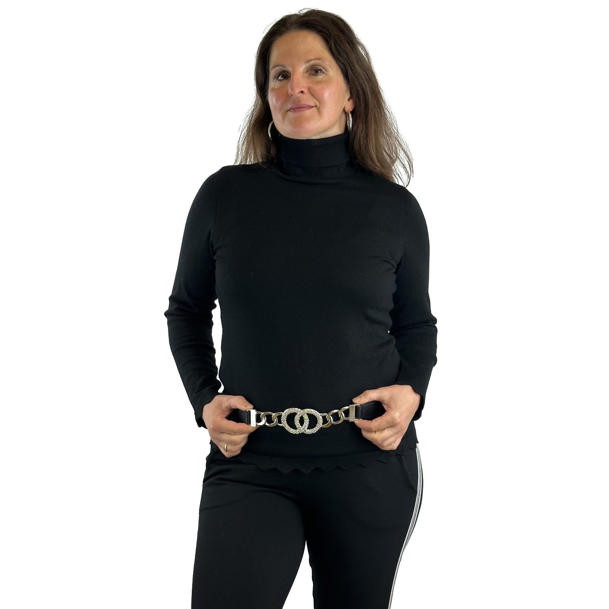 Stretch Gürtel mit edler Schnalle. Mode von Cassandra. Seidel Moden Onlineshop