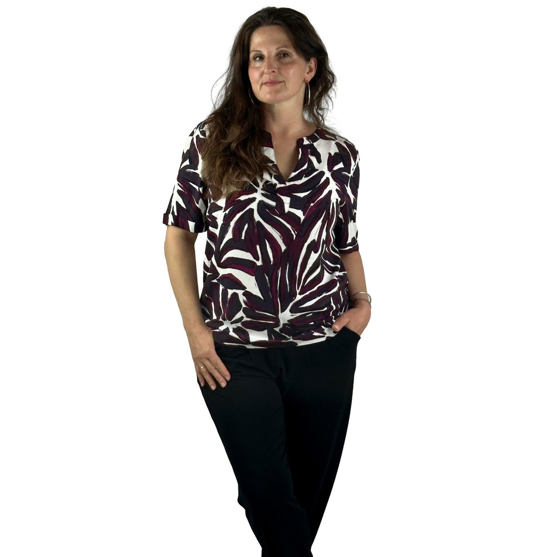 Bluse mit V-Ausschnitt. Mode von Cecil. Seidel Moden Onlineshop
