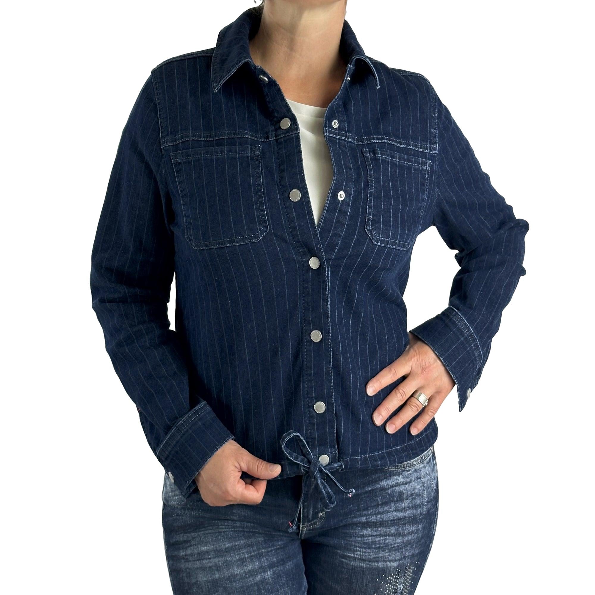Jeansjacke mit Streifen. Mode von Cecil. Seidel Moden Onlineshop