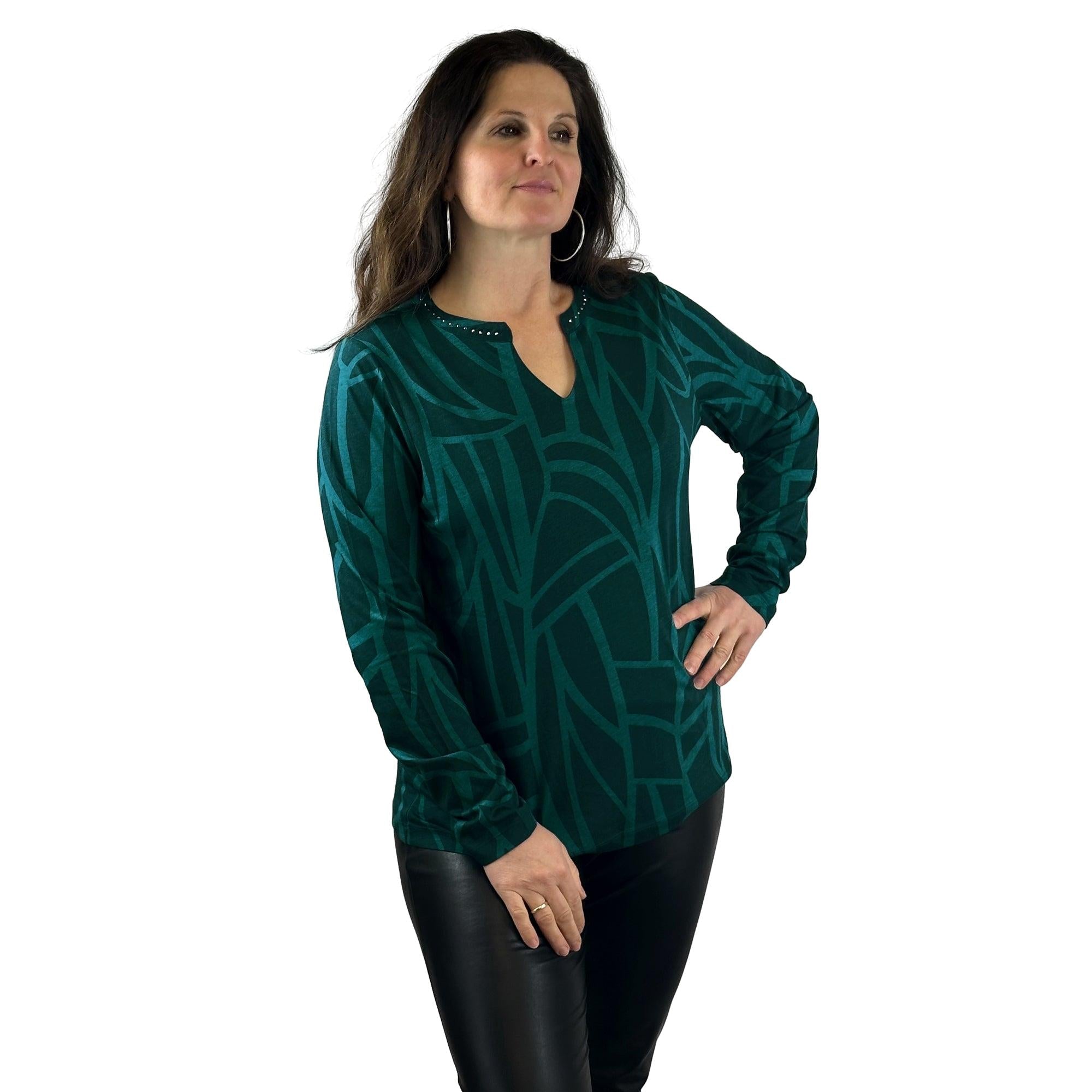 Schluse mit Glitzersteinen. Mode von Cecil. Seidel Moden Onlineshop