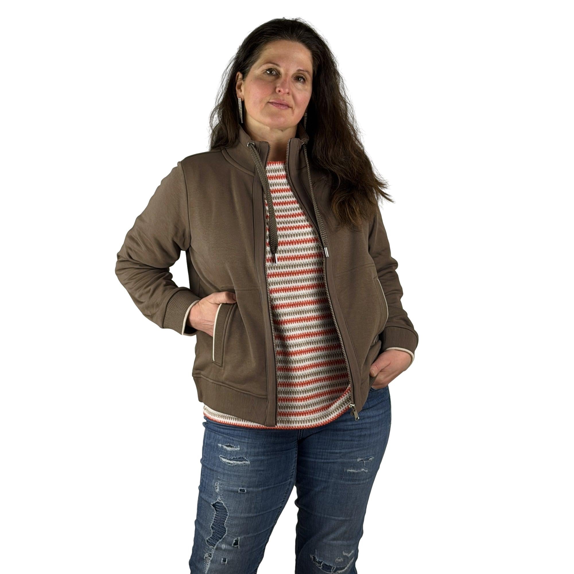 Sweatjacke mit Kragen - Mode von Cecil