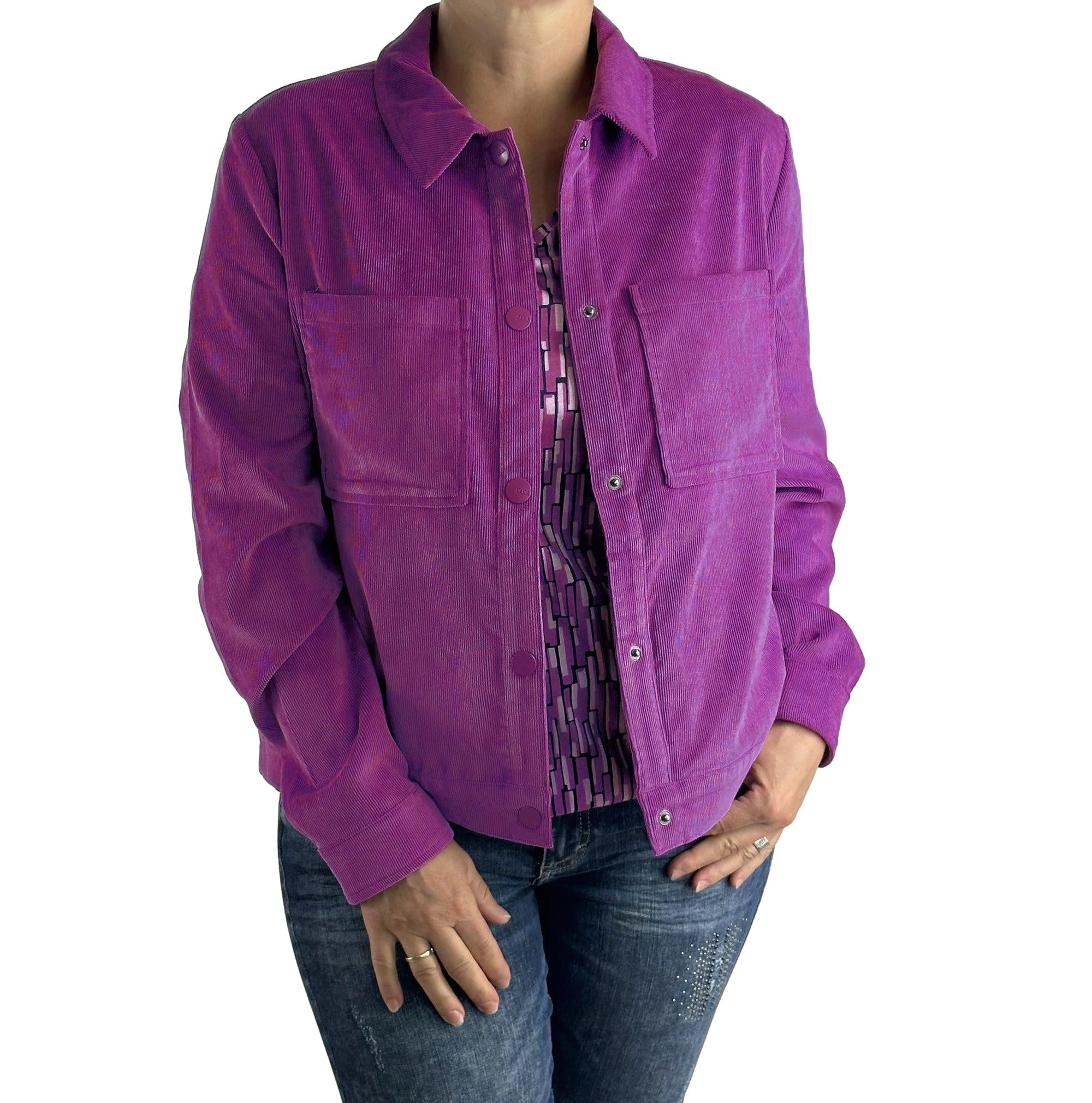 Cordjacke mit praktischen Druckknöpfen. Mode von Cecil. Seidel Moden Onlineshop