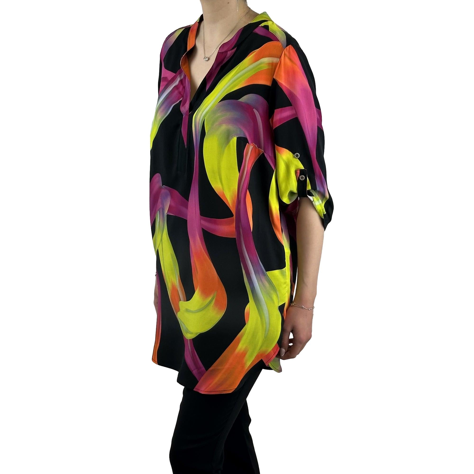 Bluse mit V-Ausschnitt. Mode von Doris Streich. Seidel Moden Onlineshop