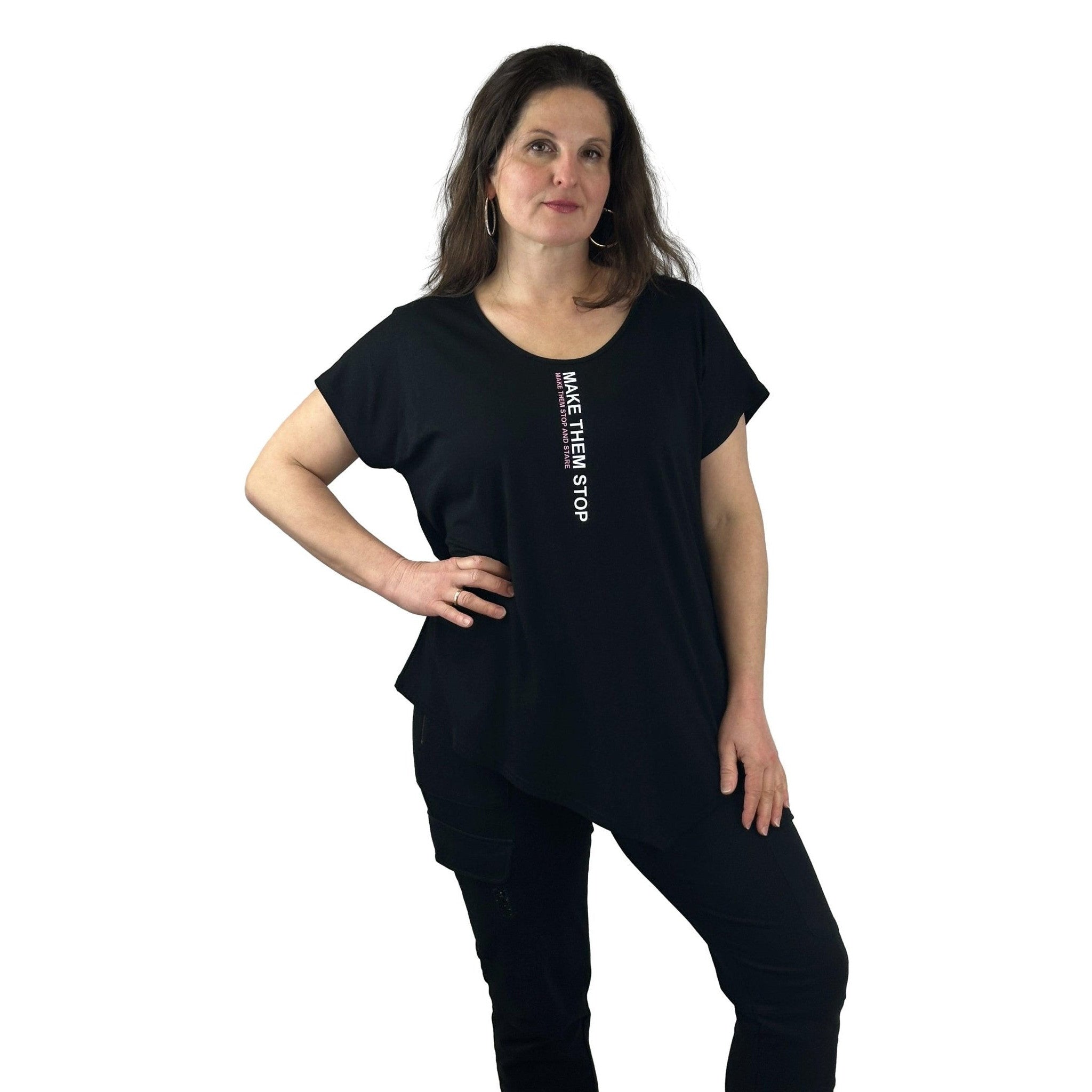 Shirt mit Schriftzug. Mode von Doris Streich. Seidel Moden Onlineshop