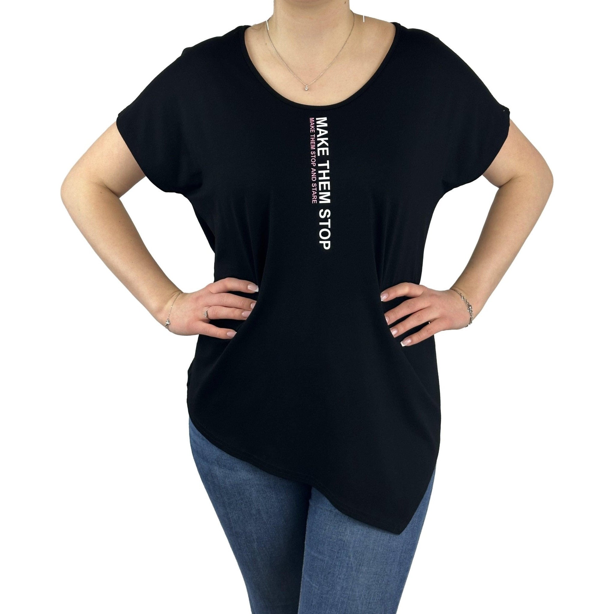 Shirt mit Schriftzug. Mode von Doris Streich. Seidel Moden Onlineshop