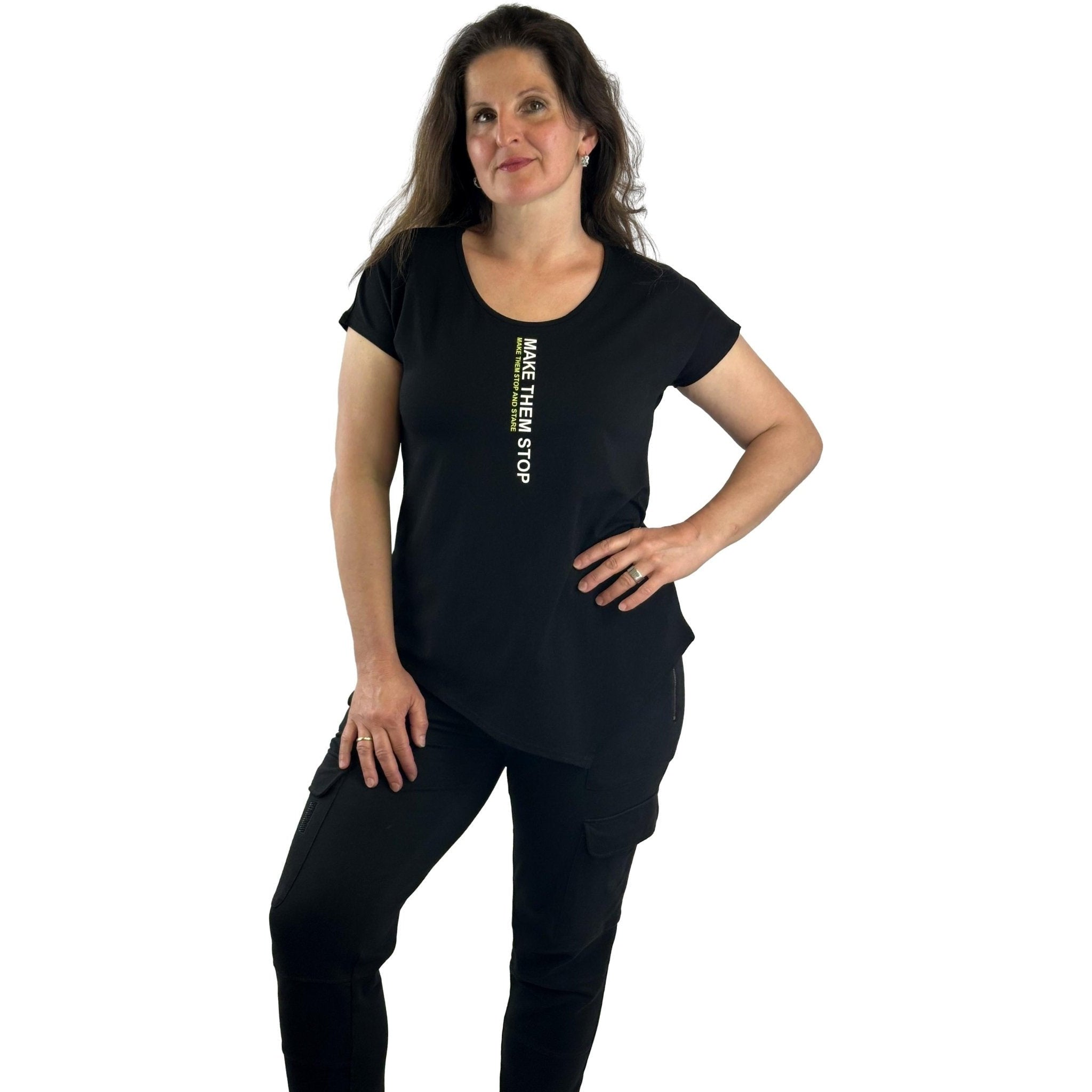 Shirt mit Schriftzug. Mode von Doris Streich. Seidel Moden Onlineshop