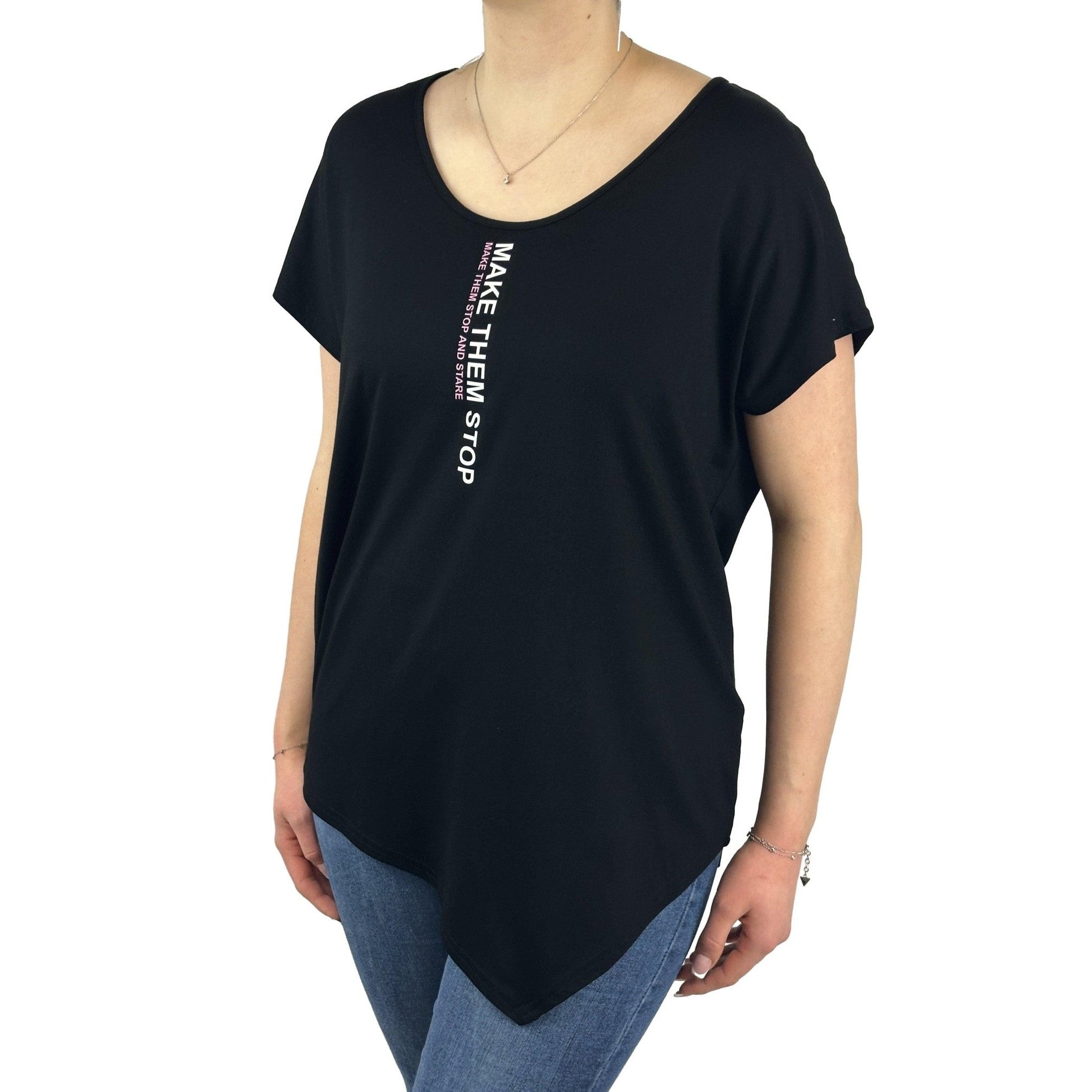 Shirt mit Schriftzug. Mode von Doris Streich. Seidel Moden Onlineshop