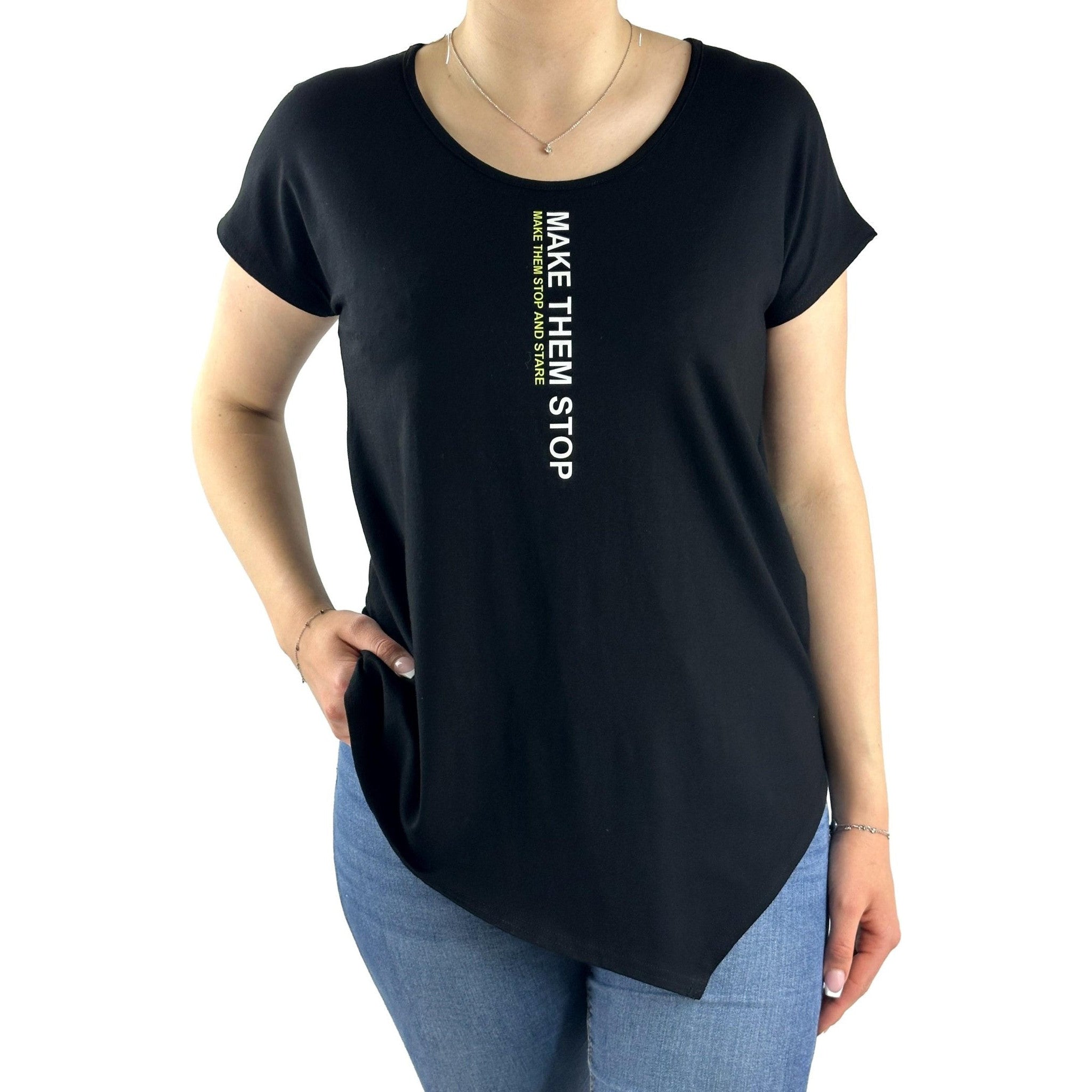 Shirt mit Schriftzug. Mode von Doris Streich. Seidel Moden Onlineshop
