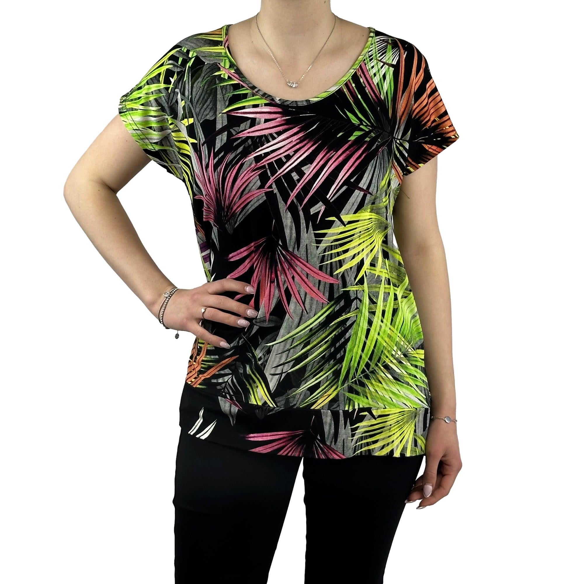 Shirt mit Blätterprint. Mode von Doris Streich. Seidel Moden Onlineshop
