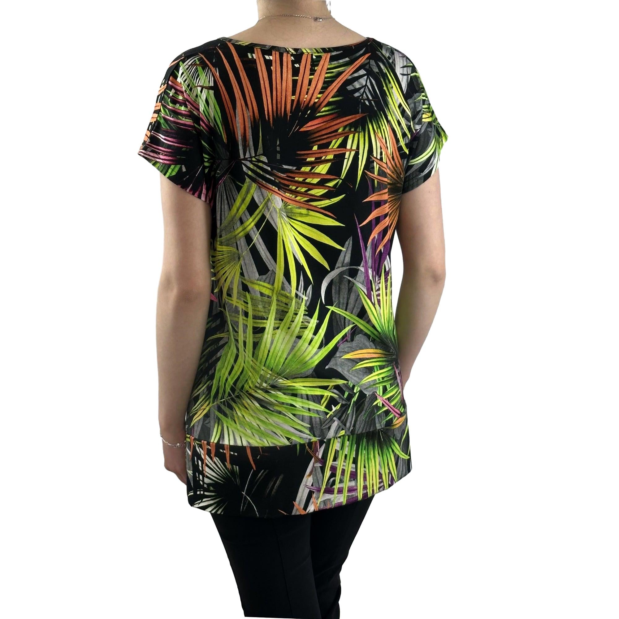 Shirt mit Blätterprint. Mode von Doris Streich. Seidel Moden Onlineshop