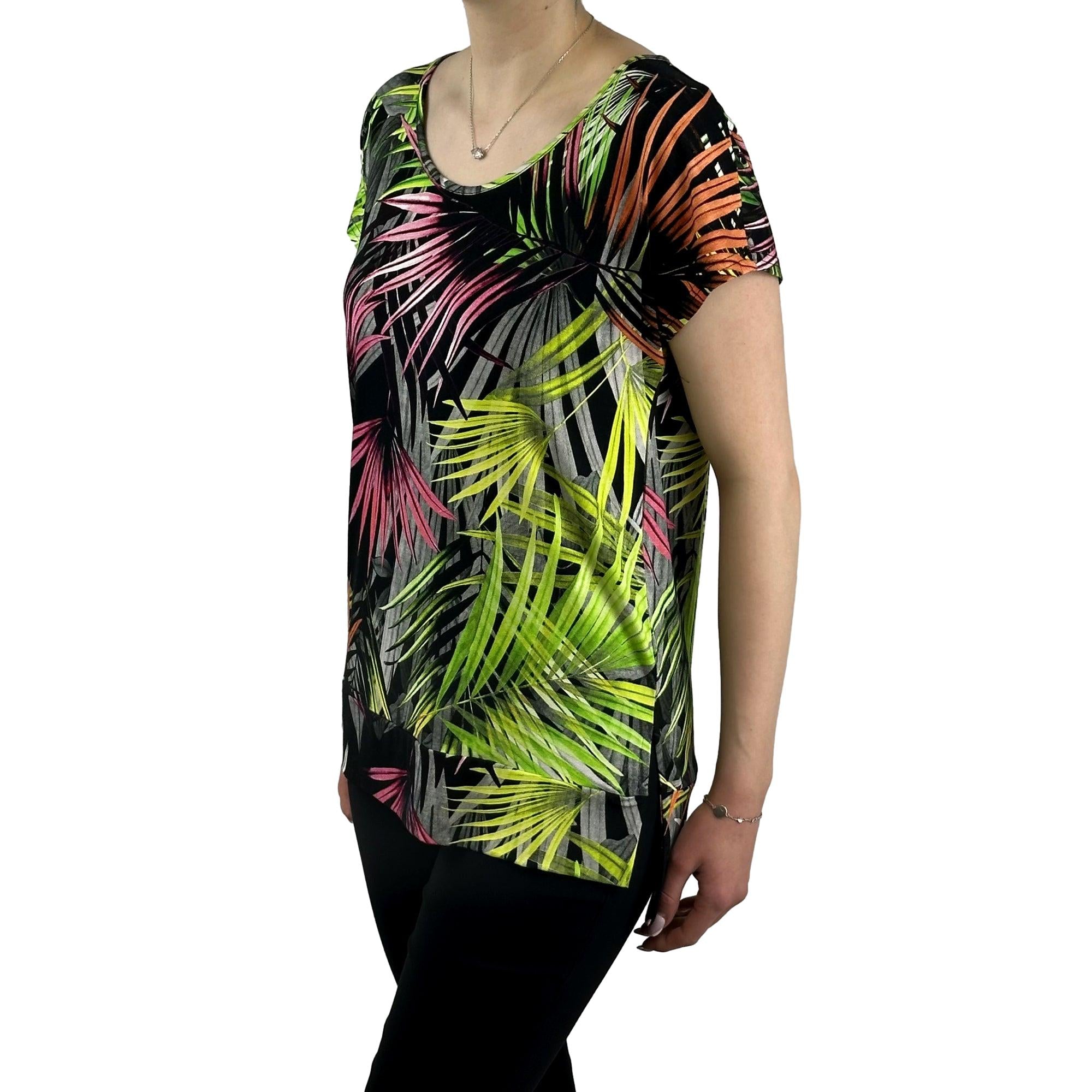 Shirt mit Blätterprint. Mode von Doris Streich. Seidel Moden Onlineshop