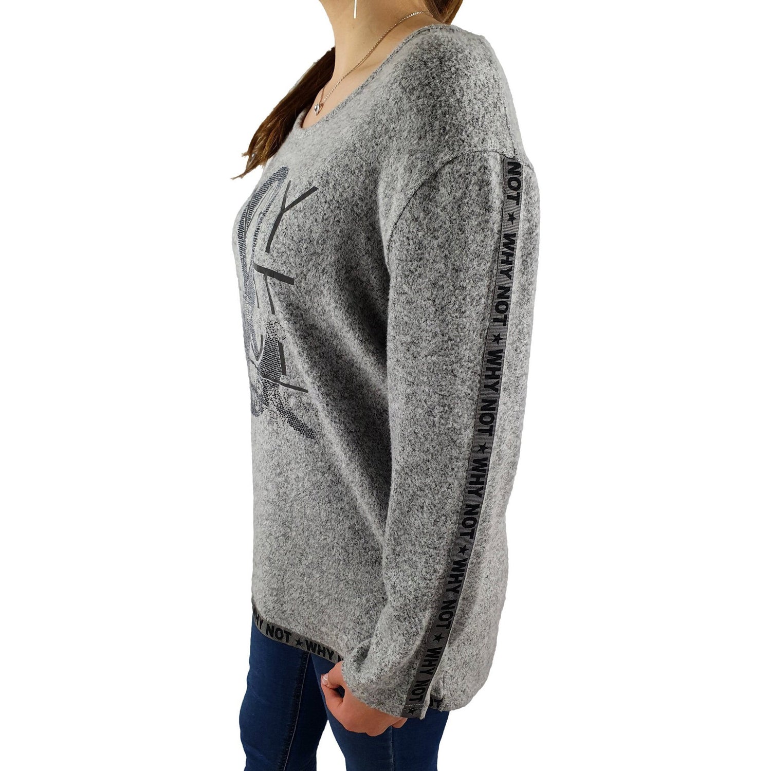 Sweatshirt mit Strassschmuck. Mode von Doris Streich. Seidel Moden Onlineshop
