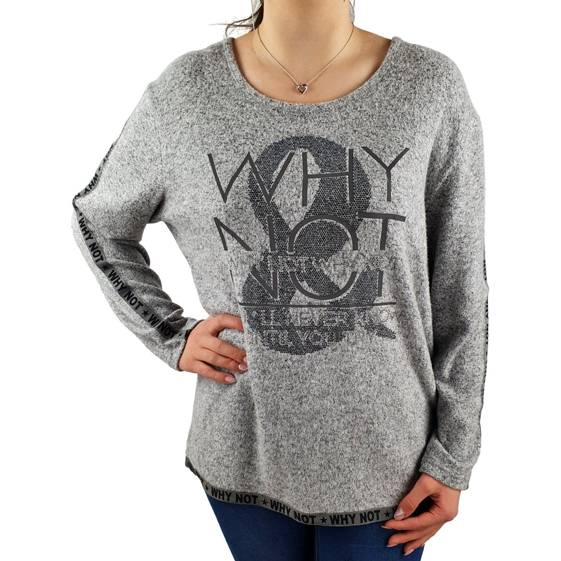 Sweatshirt mit Strassschmuck. Mode von Doris Streich. Seidel Moden Onlineshop