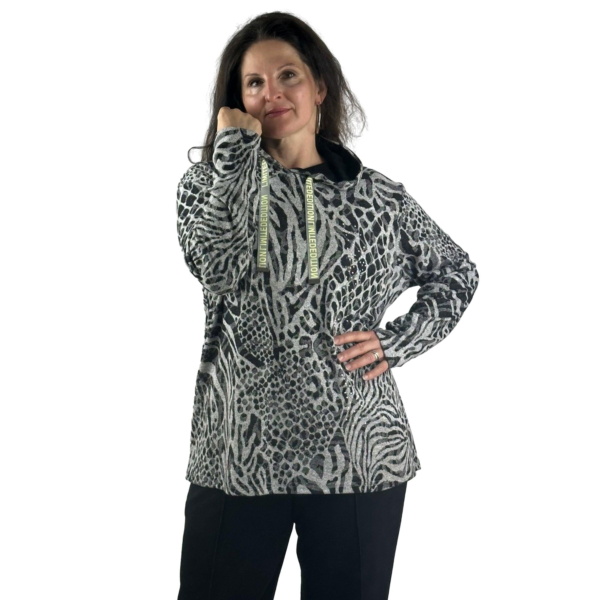Sweatshirt mit Animalprint. Mode von Doris Streich. Seidel Moden Onlineshop