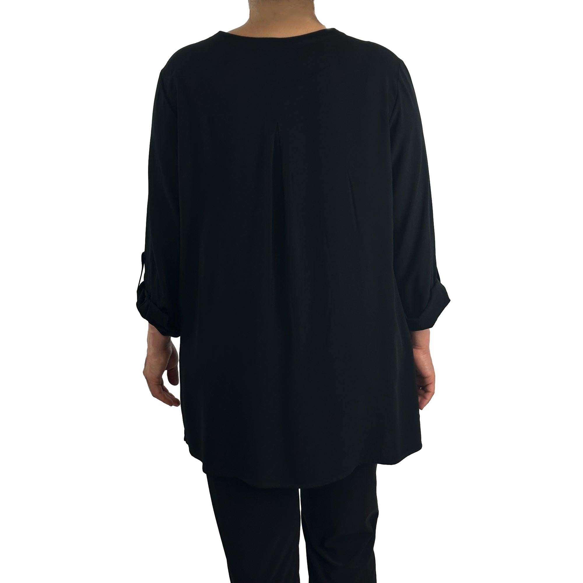 Edle Tunika mit Schriftzug. Mode von Doris Streich. Seidel Moden Onlineshop