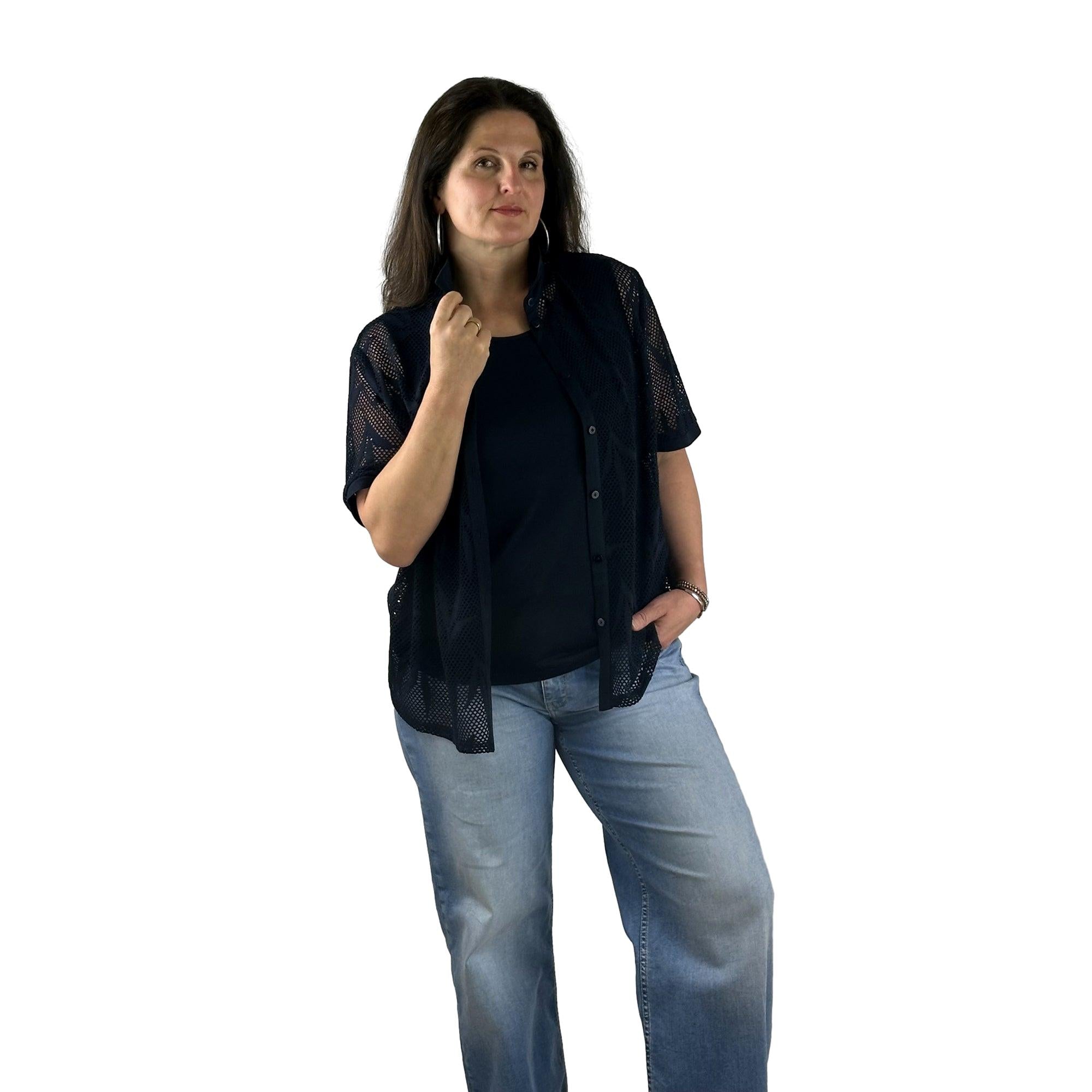 Bluse aus Netz. Mode von Frank Walder. Seidel Moden Onlineshop